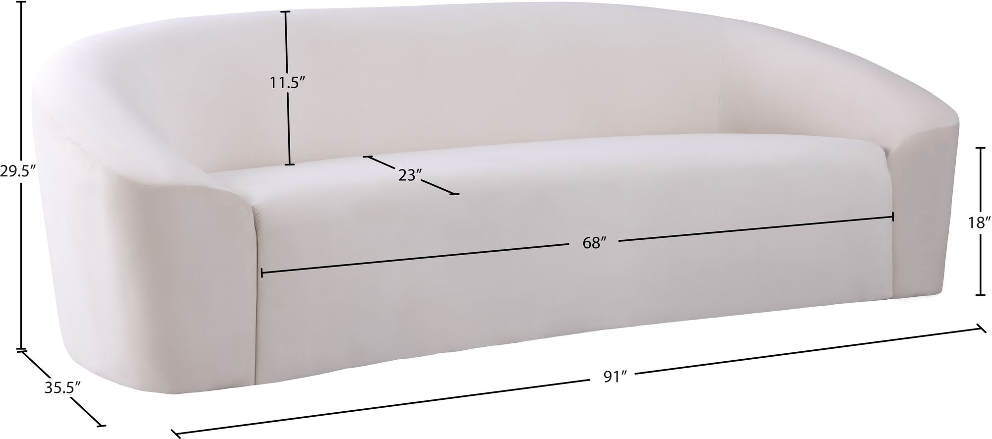Riley Velvet Sofa
