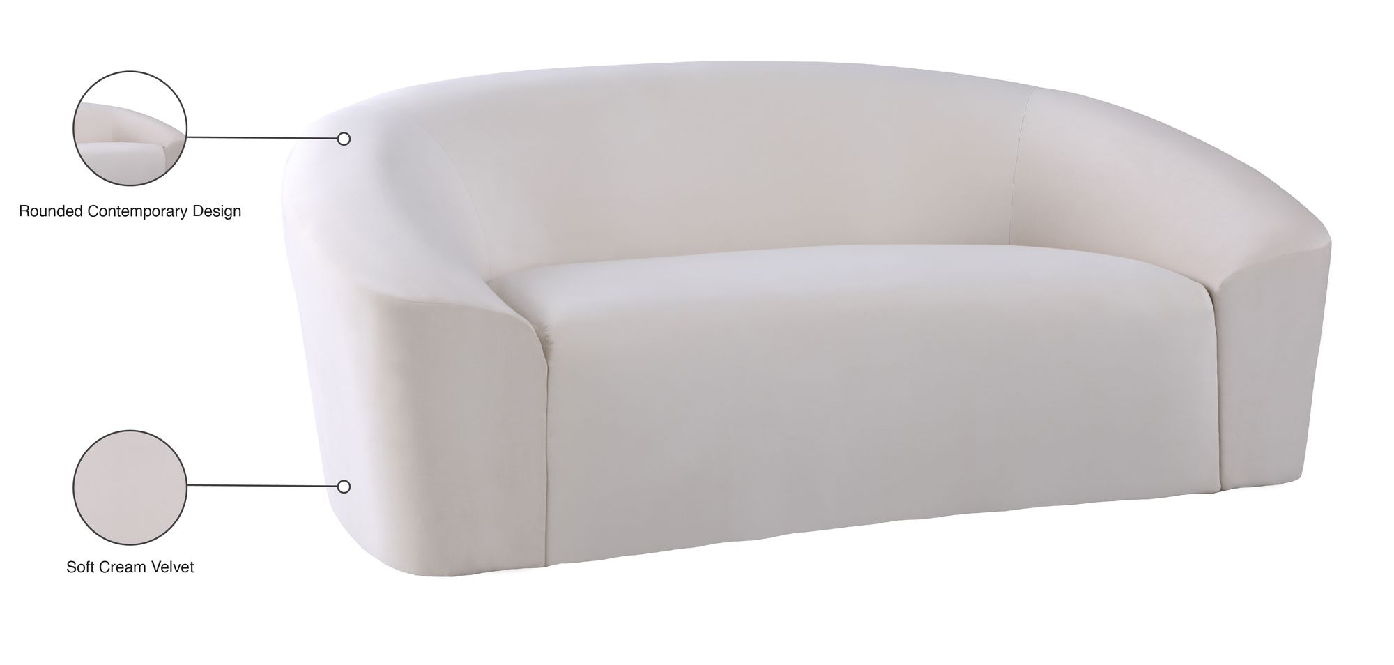 Riley Velvet Loveseat