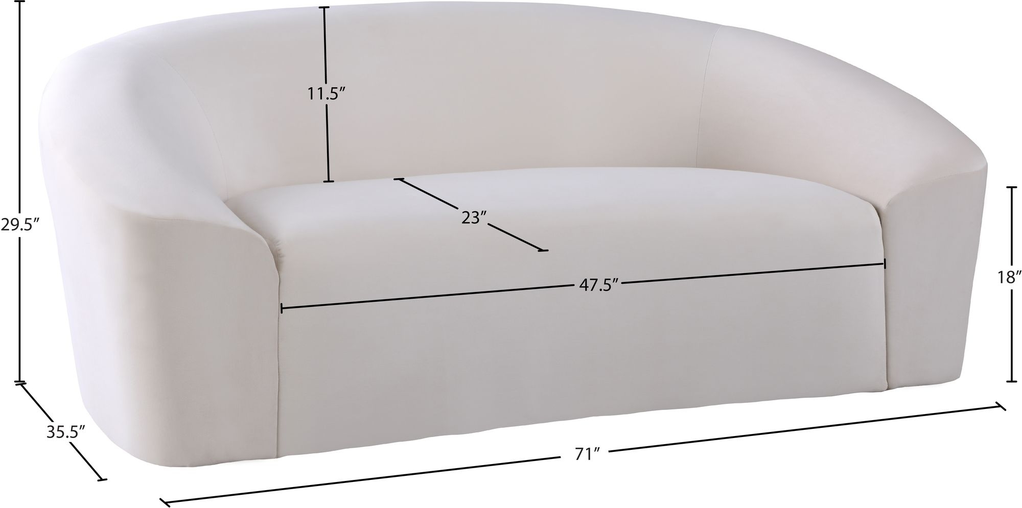 Riley Velvet Loveseat