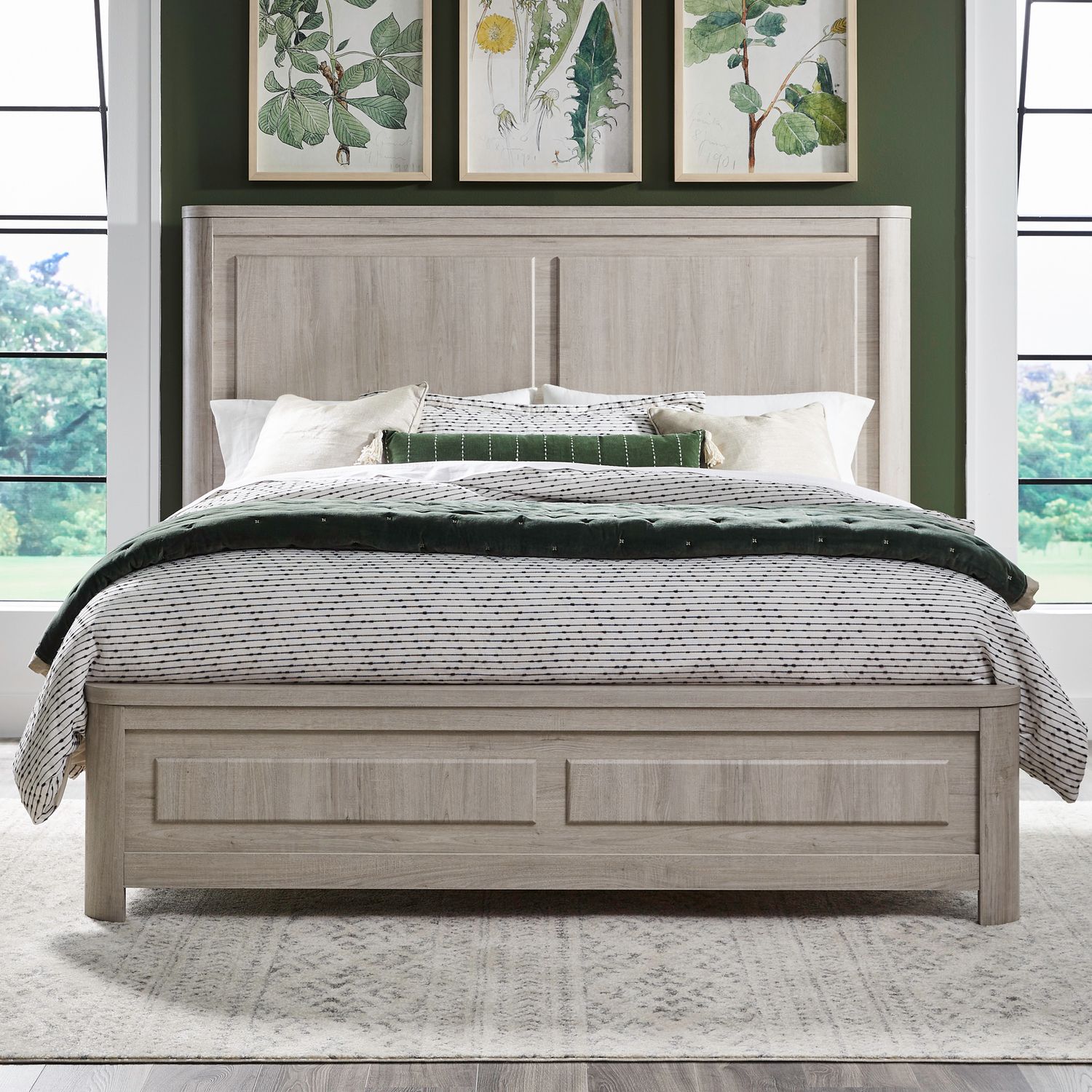 Modern Play Wood Panel Bed | Sandstone Finish | Liberty