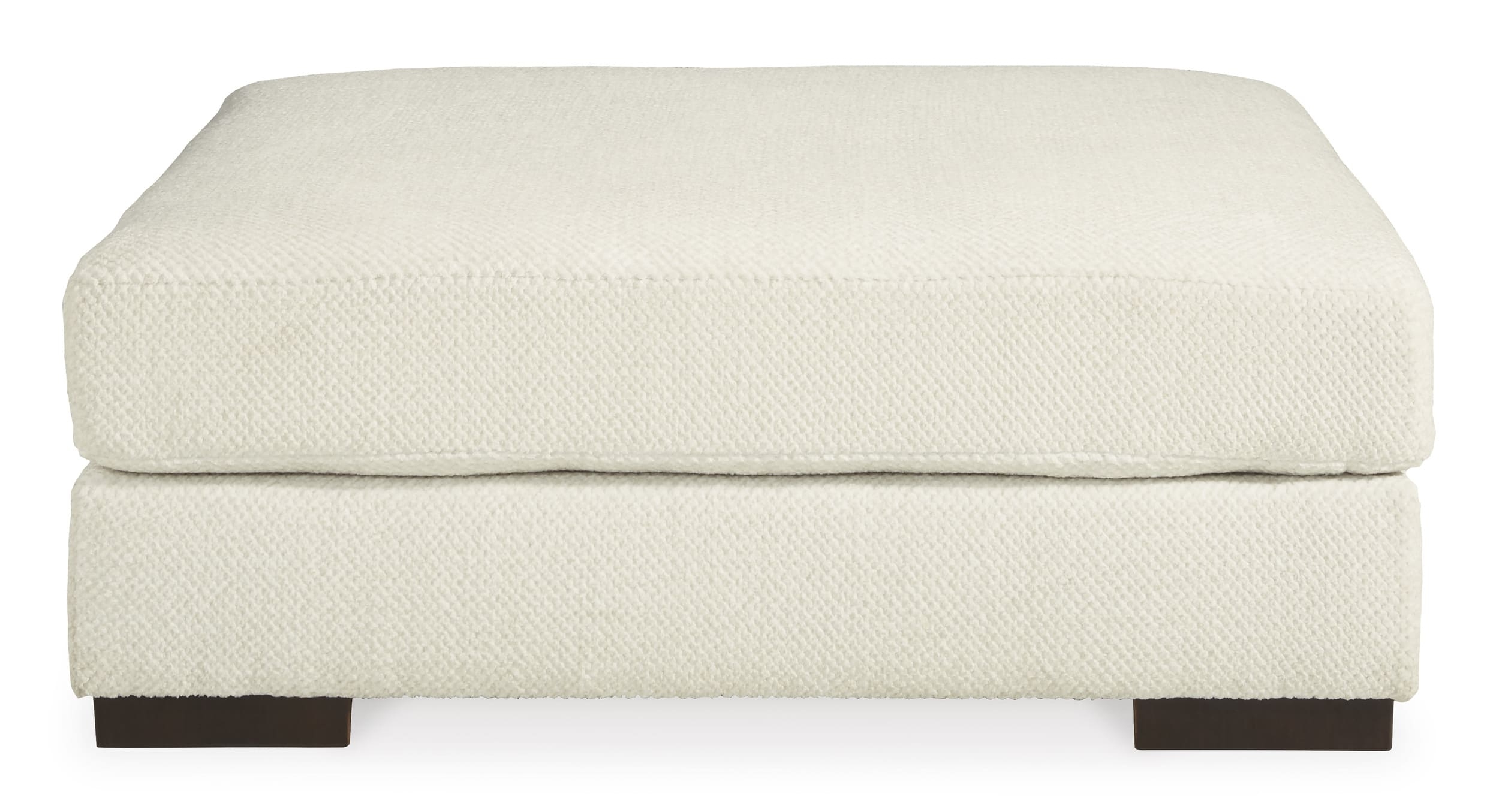 Zada Oversized Accent Ivory Ottoman by Ashley