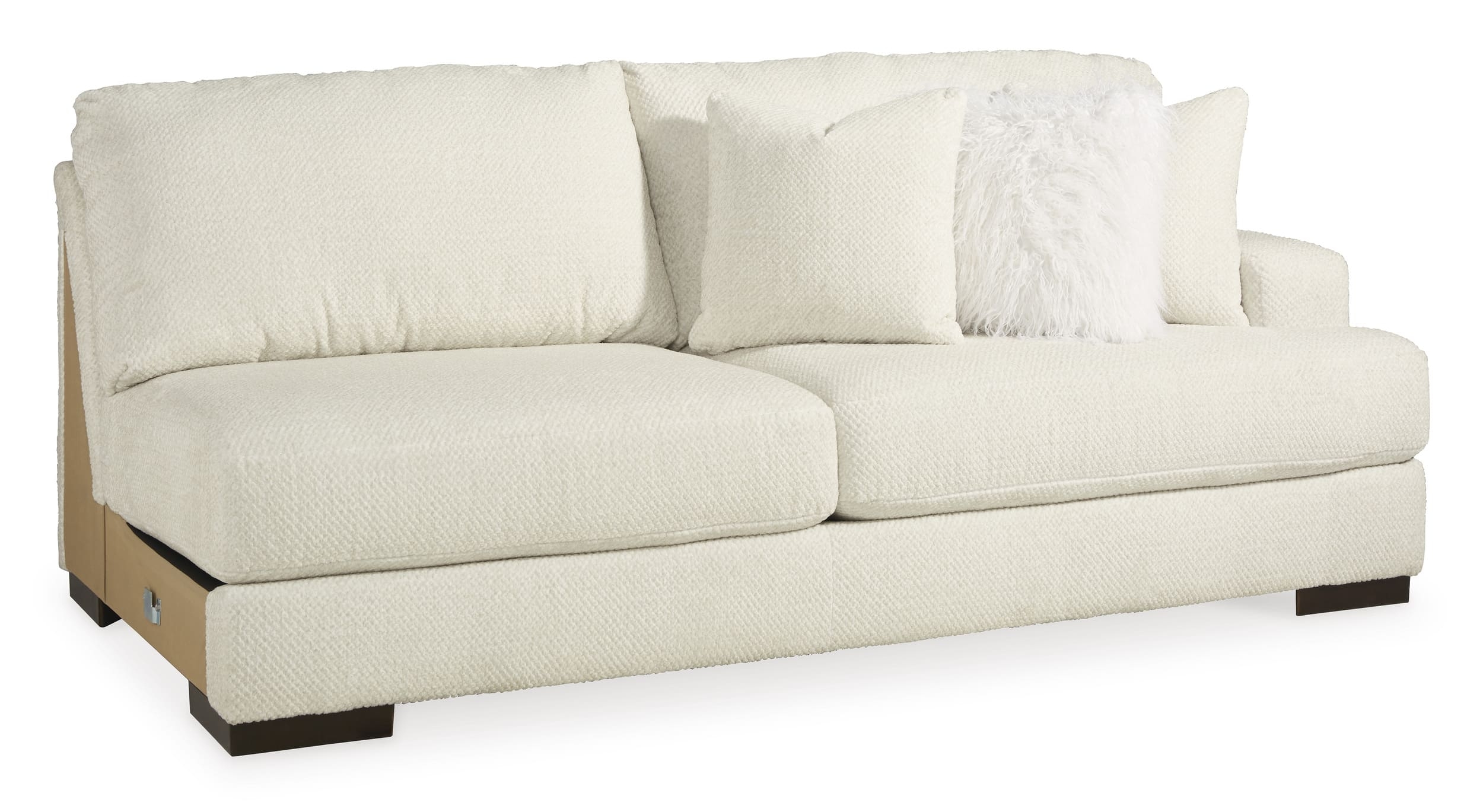 Zada 2-Piece Polyester L-Shaped Sectional Sofa w/Left Arm Chaise Facing