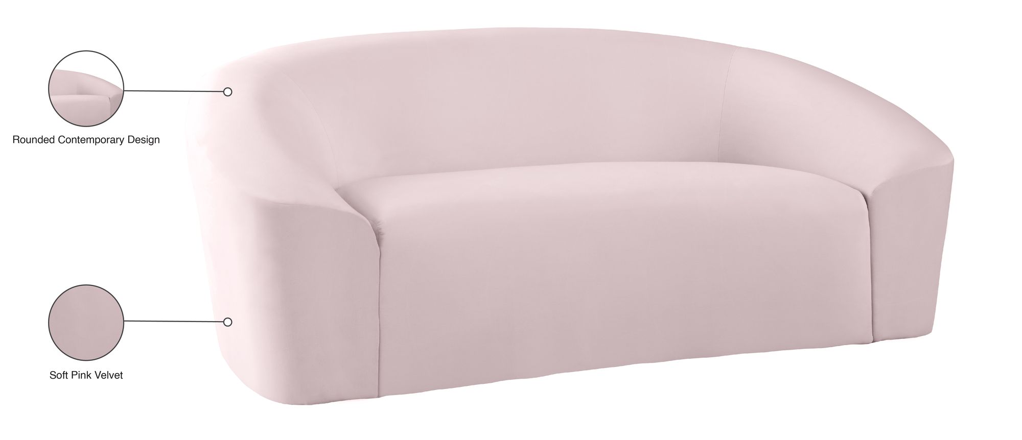 Riley Velvet Loveseat