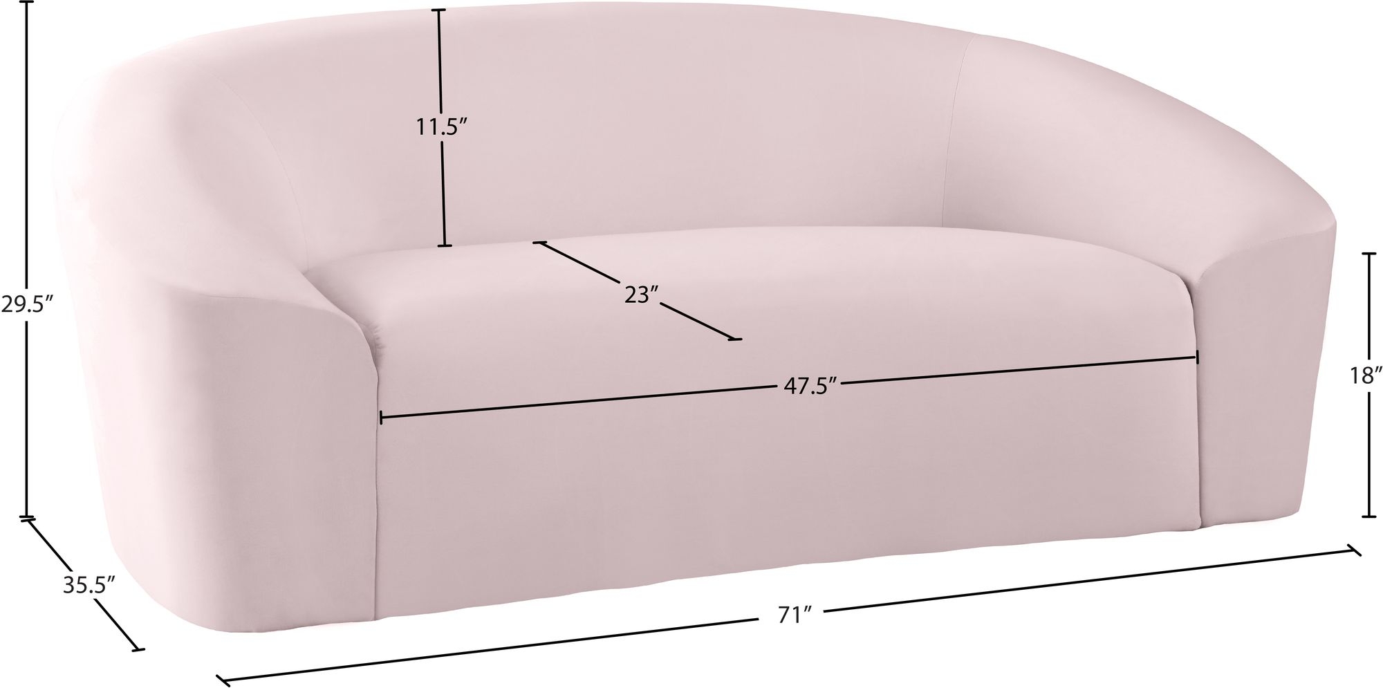 Riley Velvet Loveseat
