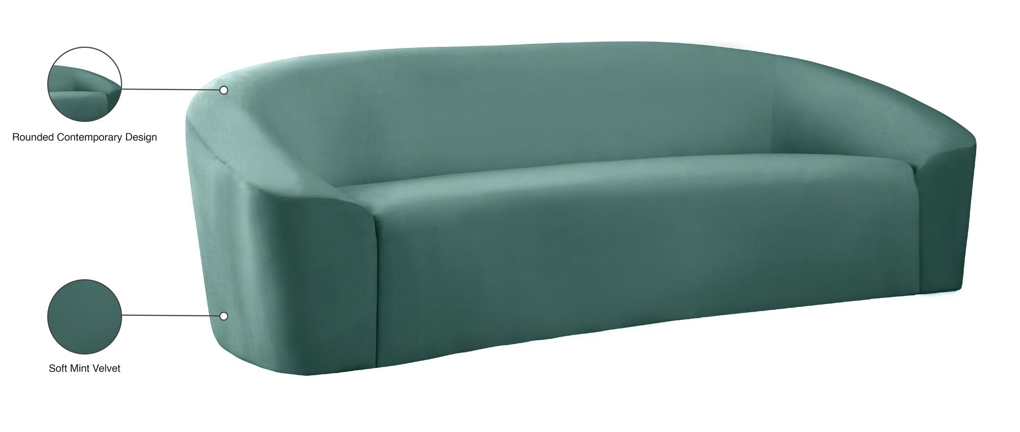 Riley Velvet Sofa
