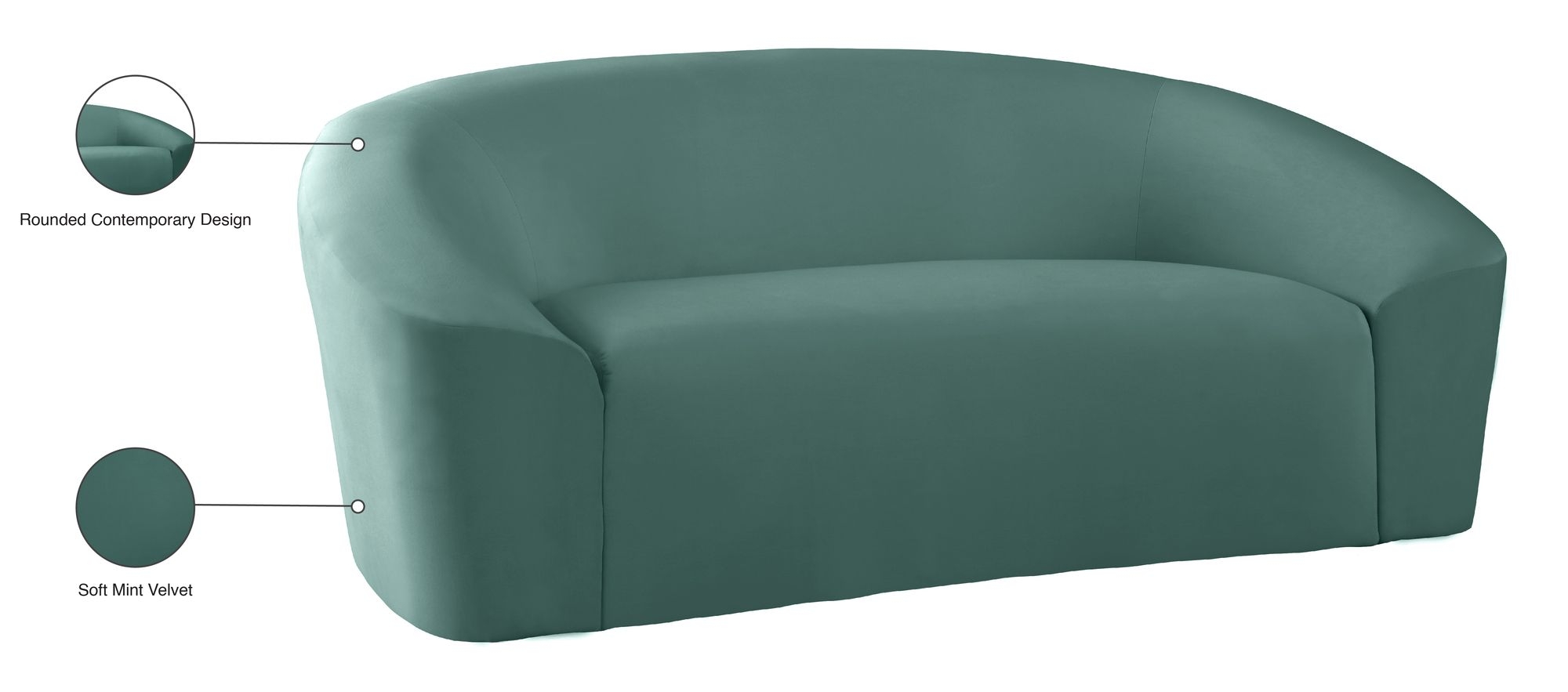 Riley Velvet Loveseat