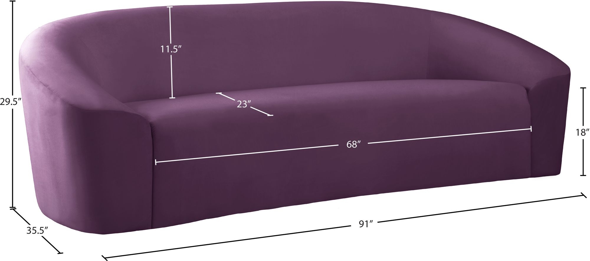 Riley Velvet Sofa