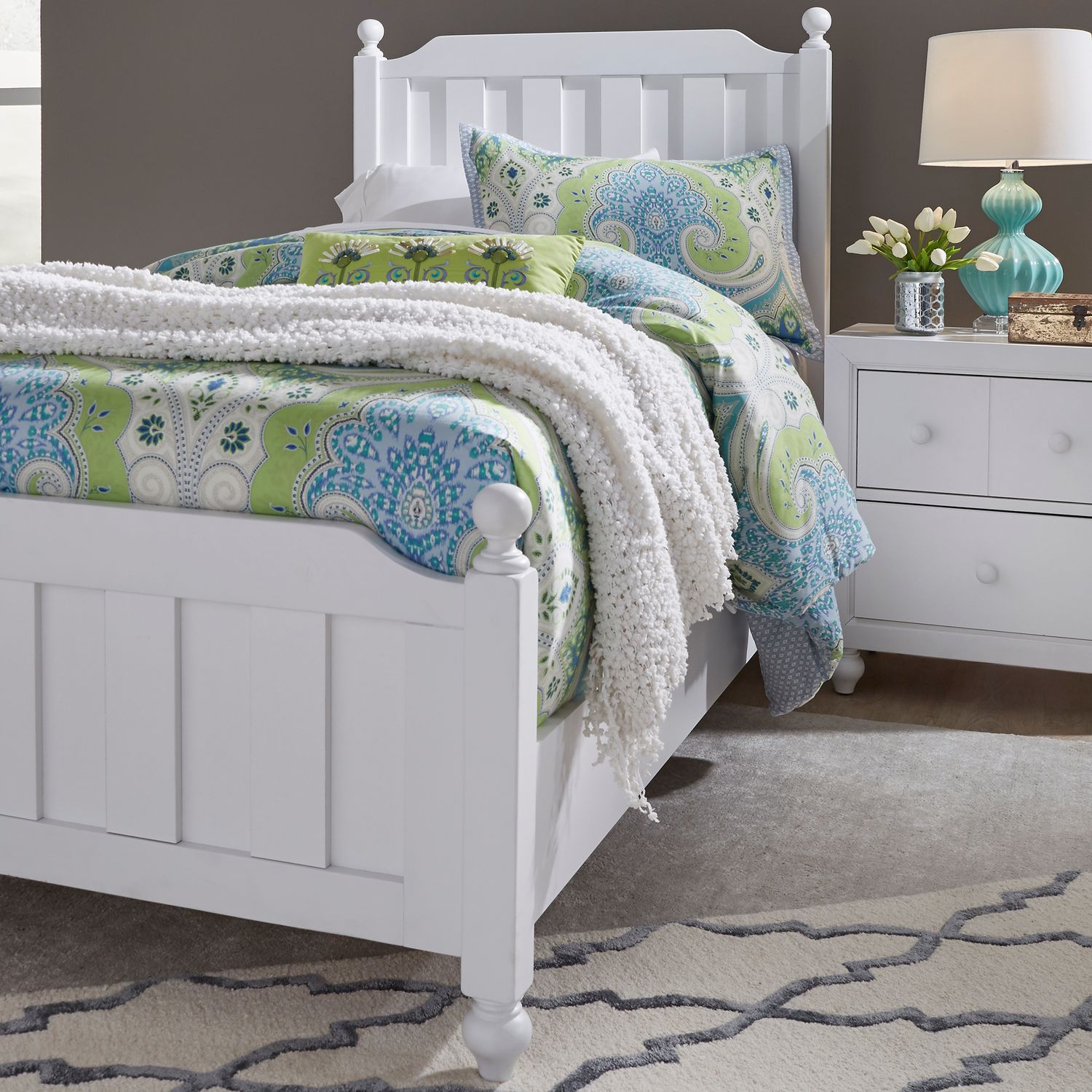 Cottage View Melamine/Wood Panel Headboard & Footboard, Full Size