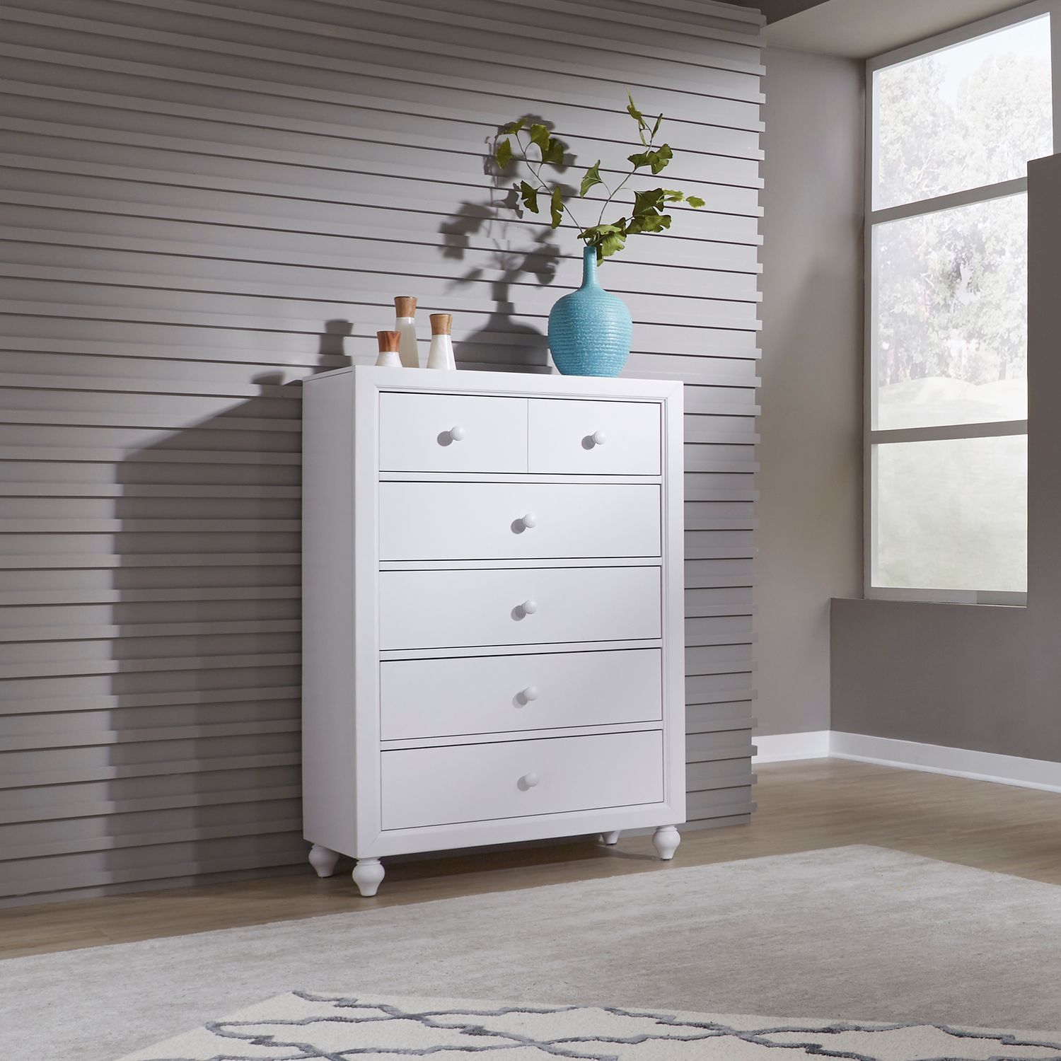 Cottage View Melamine Wood Panel Bedroom Set by Liberty Furniture – Modern Cottage Style Bed Set