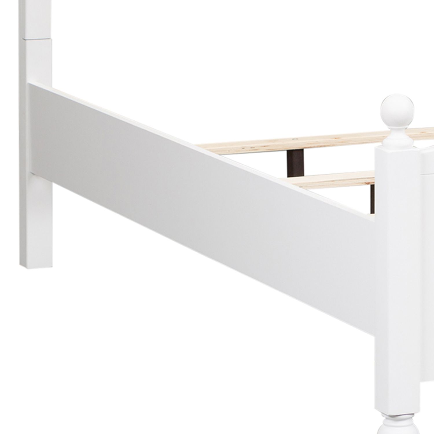 Cottage View White Melamine Bed | Scratch-Resistant Panel