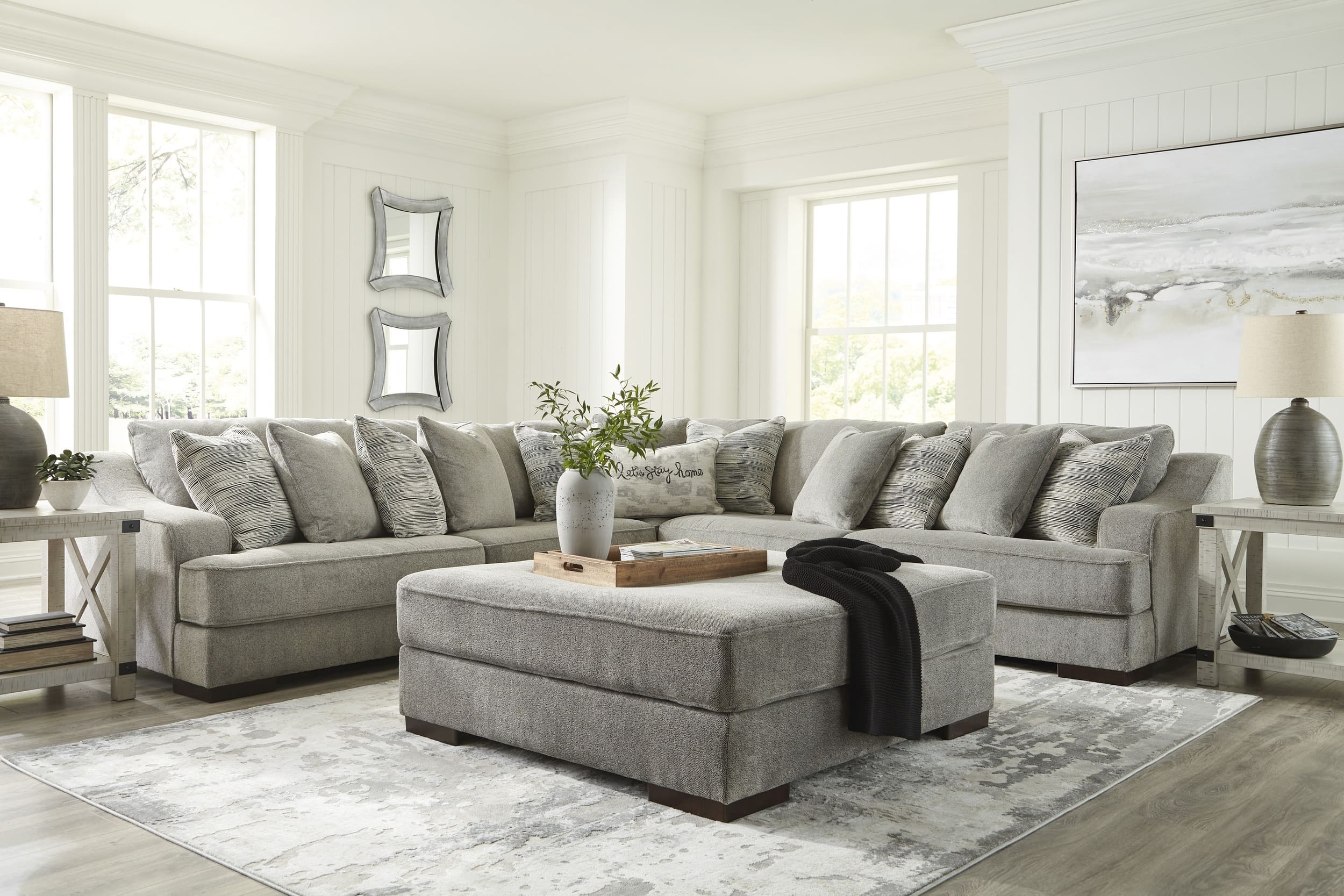 Bayless Polyester Oversized Accent Ottoman