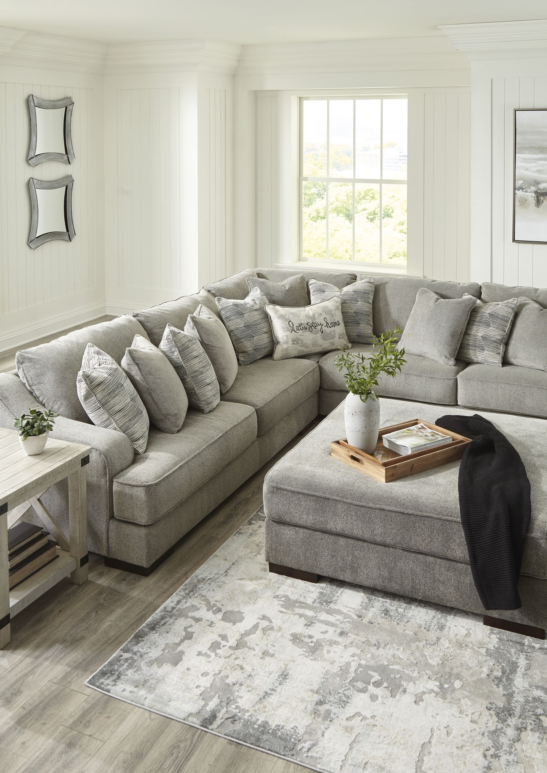 Bayless Polyester Oversized Accent Ottoman
