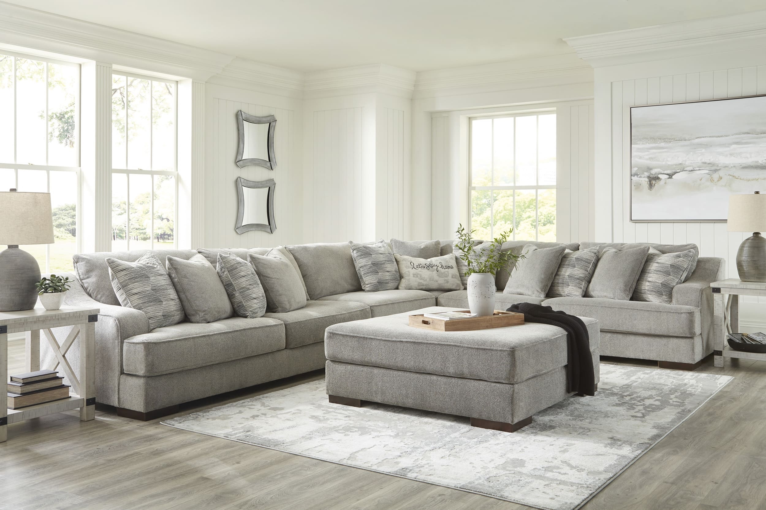 Bayless 4-Piece Polyester L-Shaped Sectional