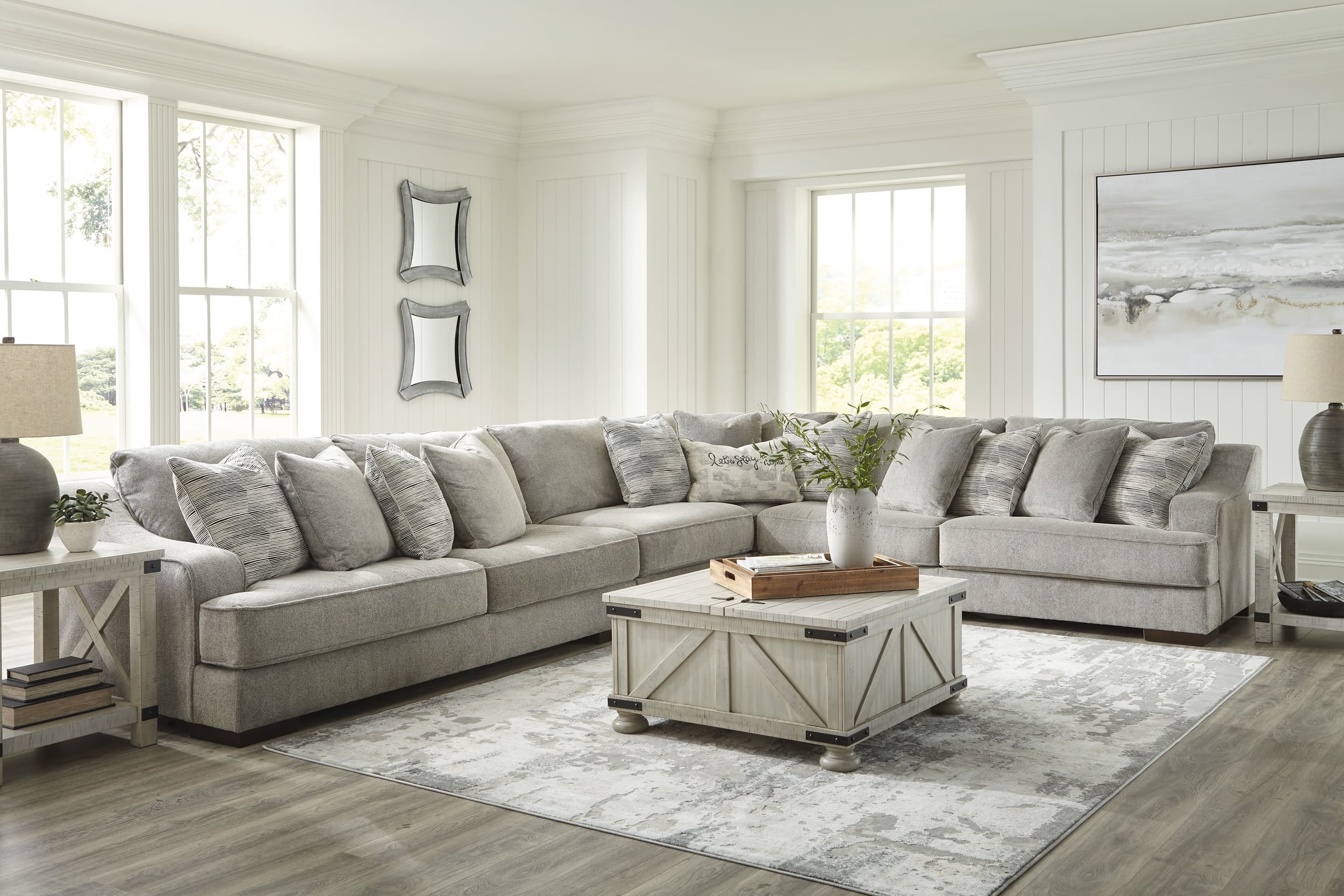 Bayless 4-Piece Polyester L-Shaped Sectional