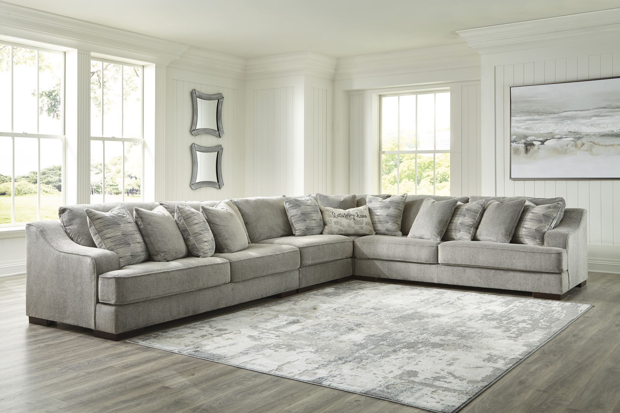 Bayless 4-Piece Polyester L-Shaped Sectional