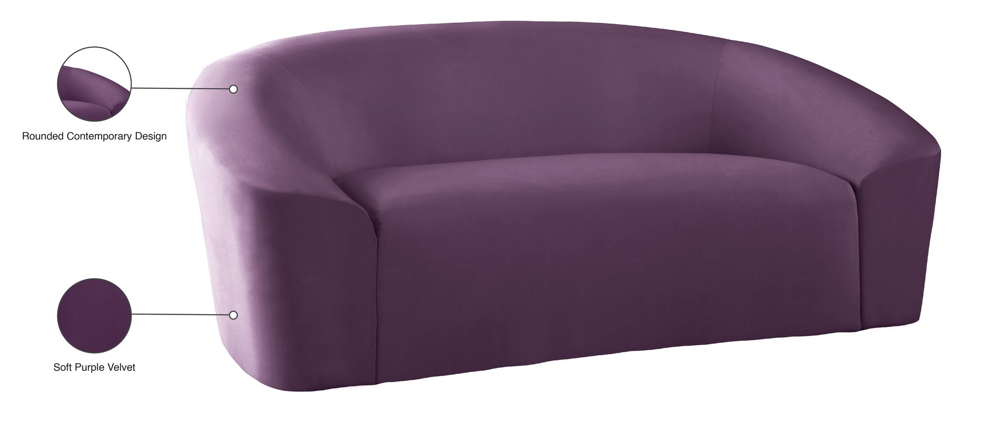 Riley Velvet Loveseat