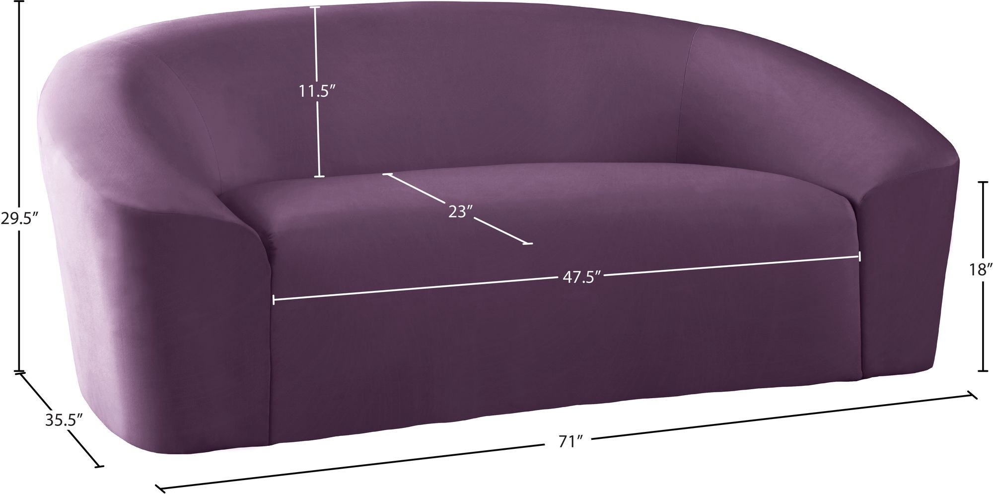 Riley Velvet Loveseat