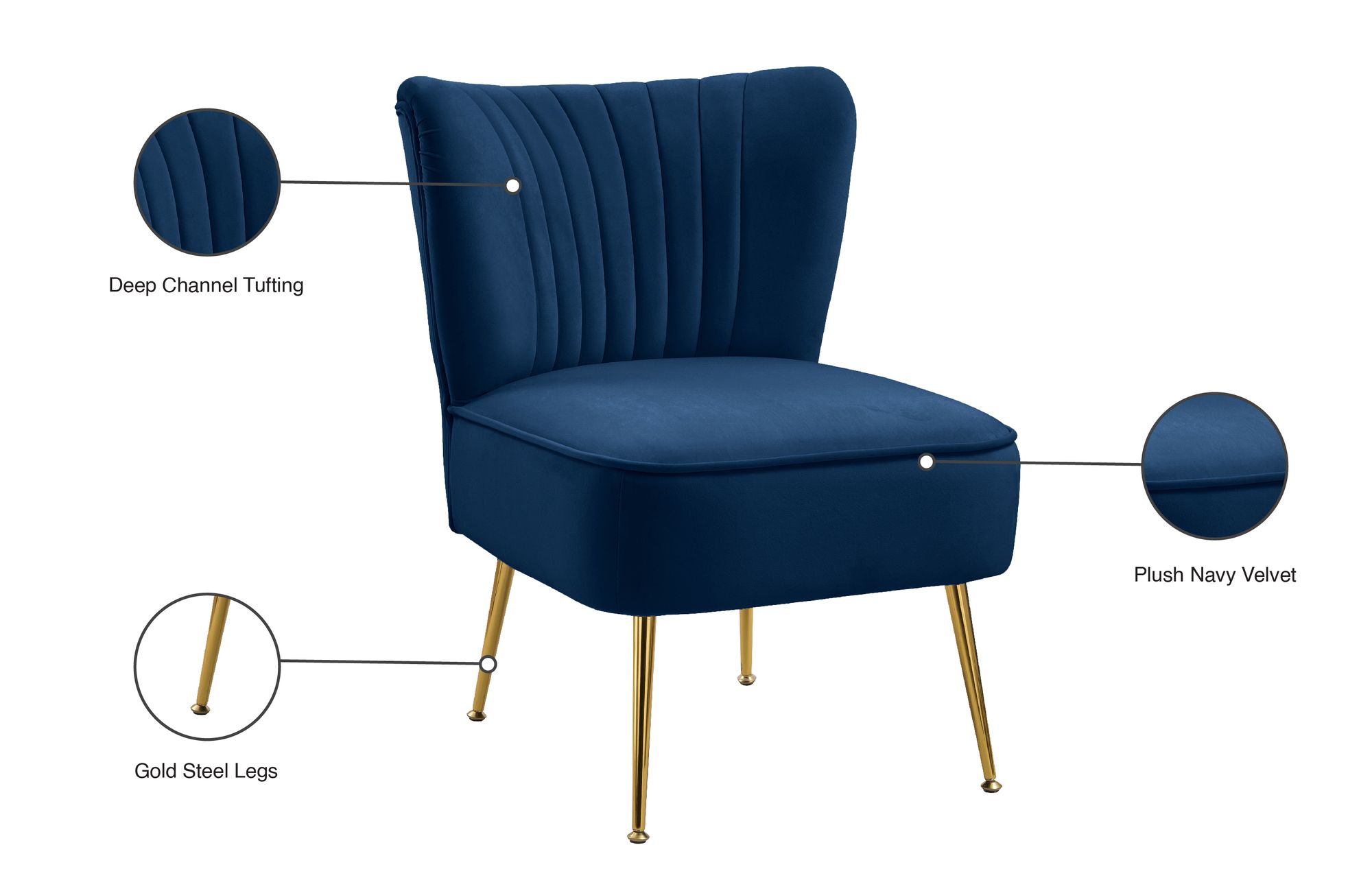 Tess Velvet Accent Chair
