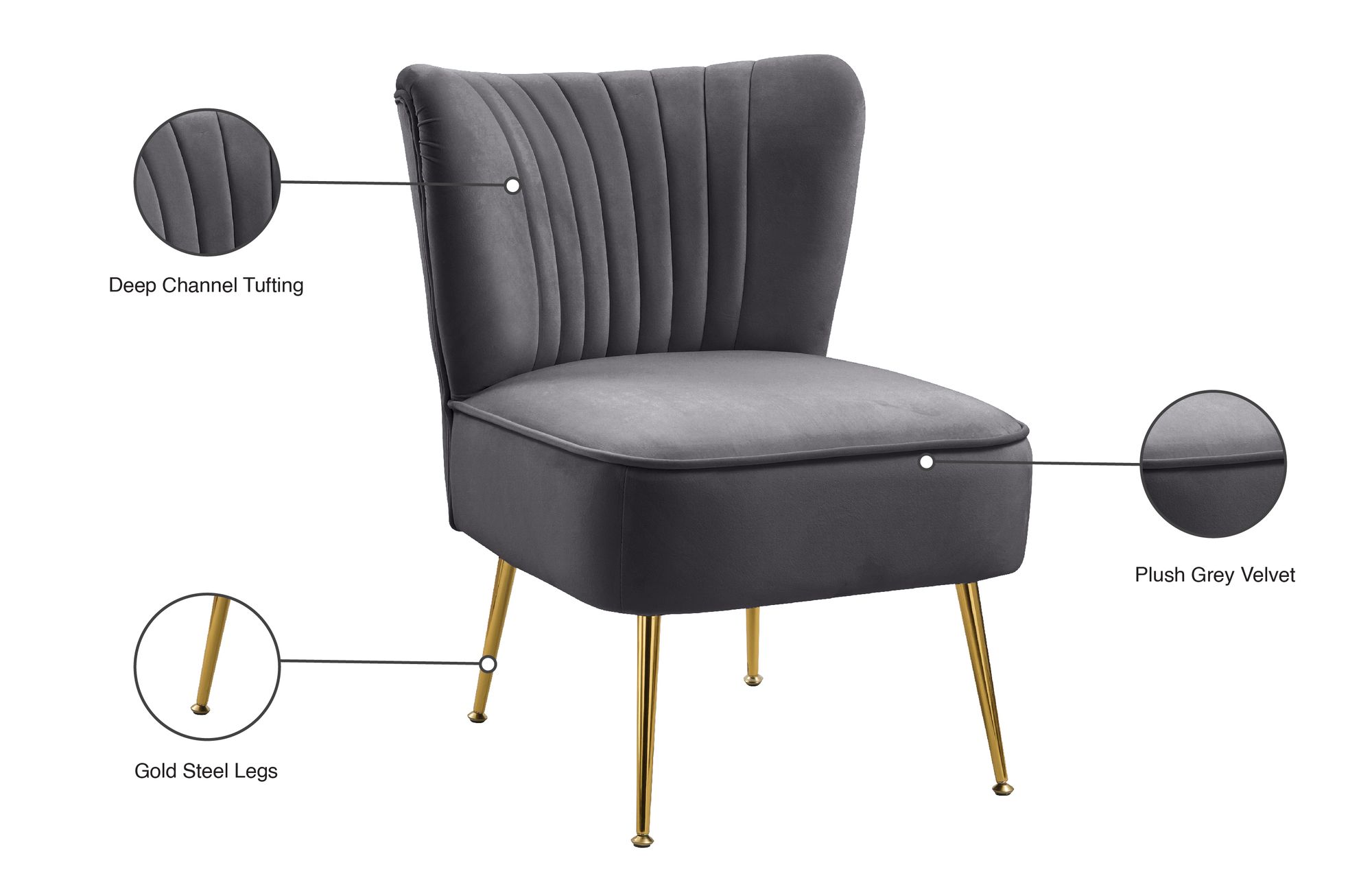 Tess Velvet Accent Chair