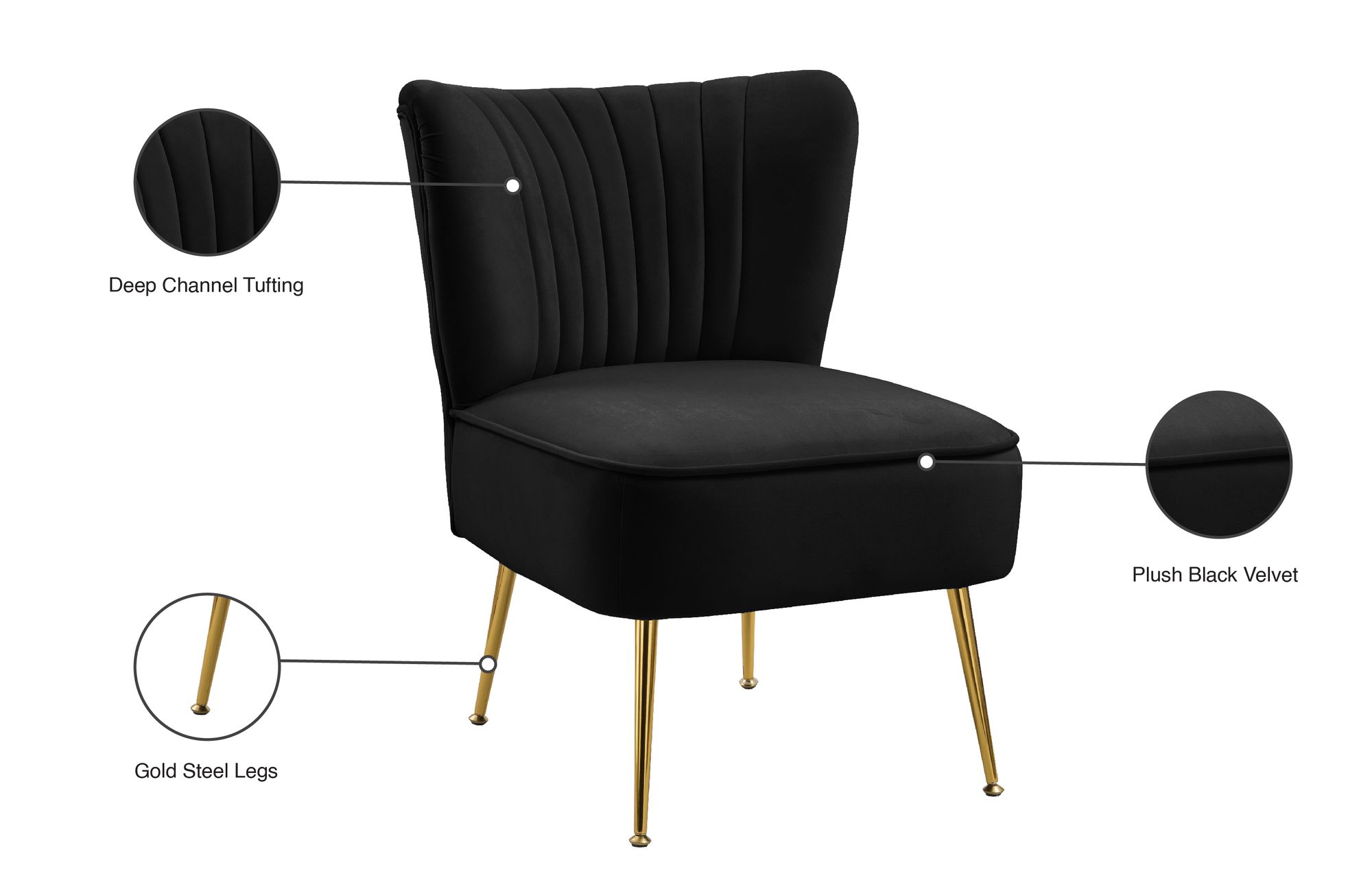 Tess Velvet Accent Chair