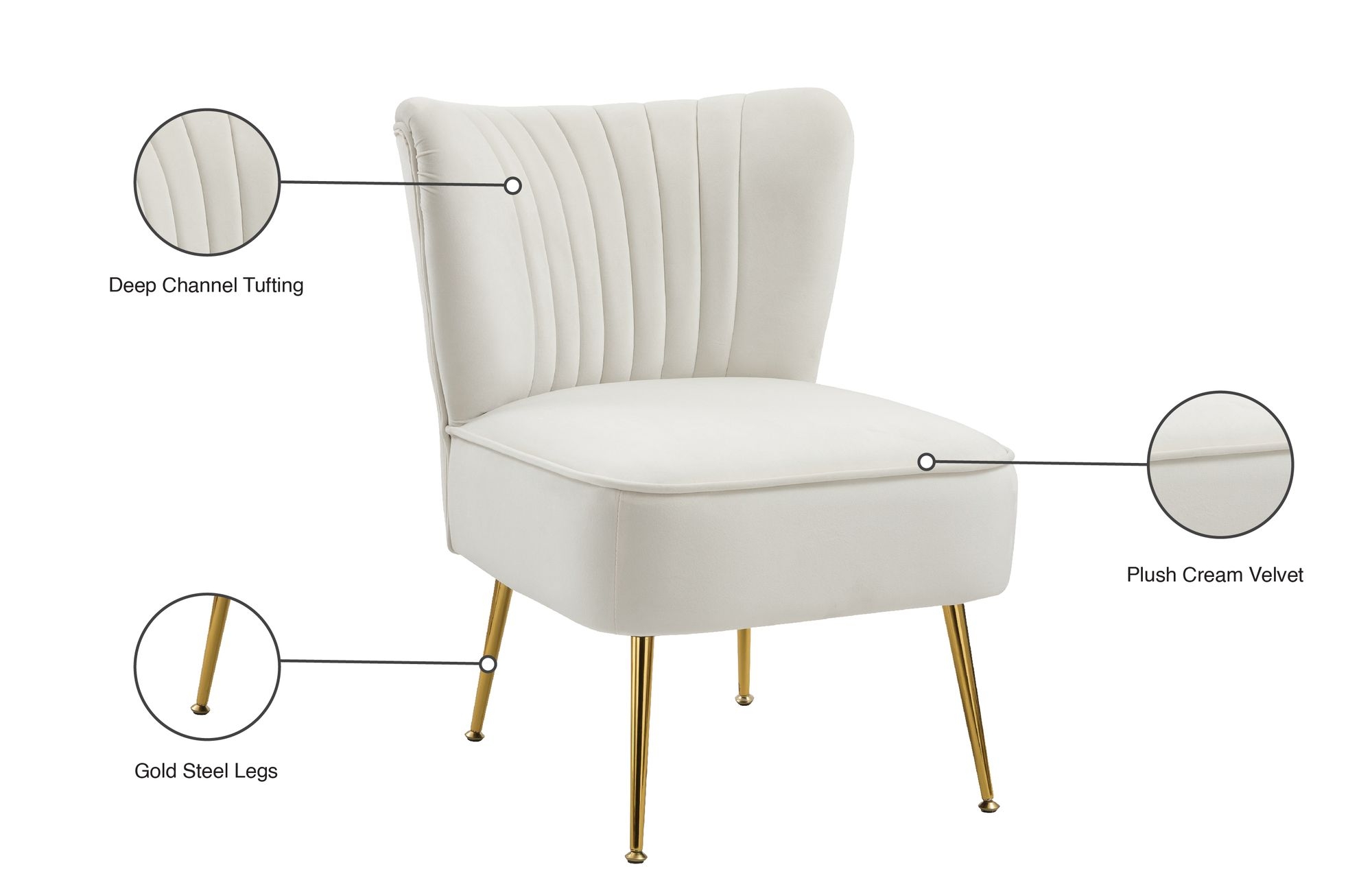 Tess Velvet Accent Chair