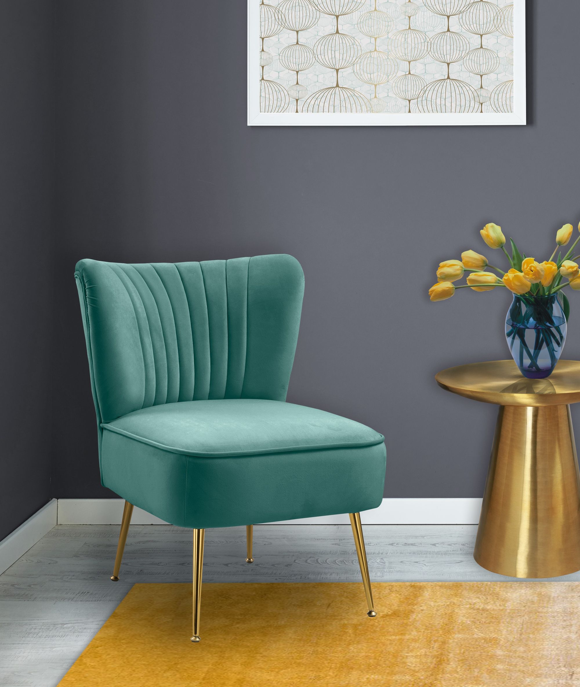 Tess Velvet Accent Chair