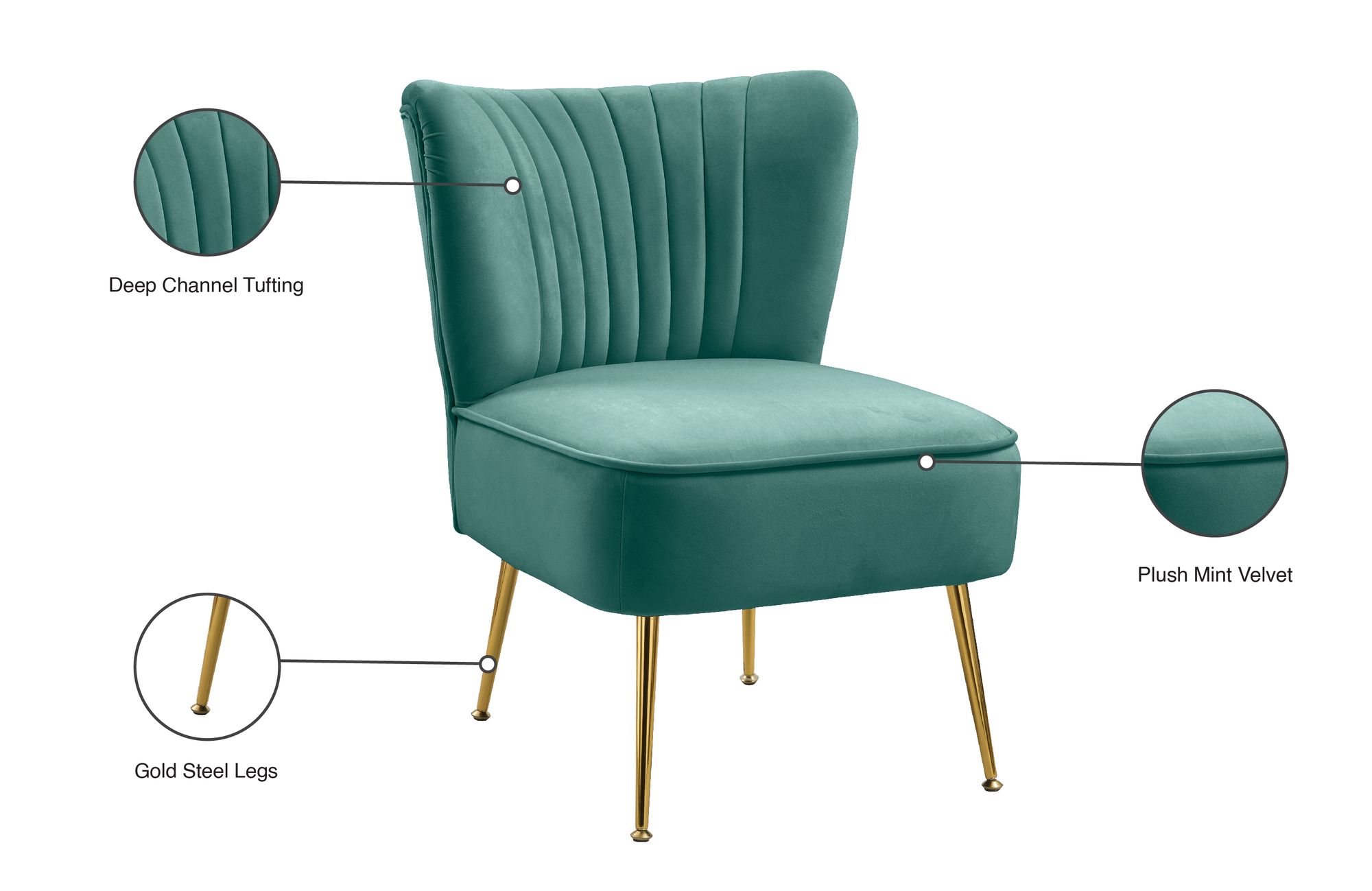Tess Velvet Accent Chair