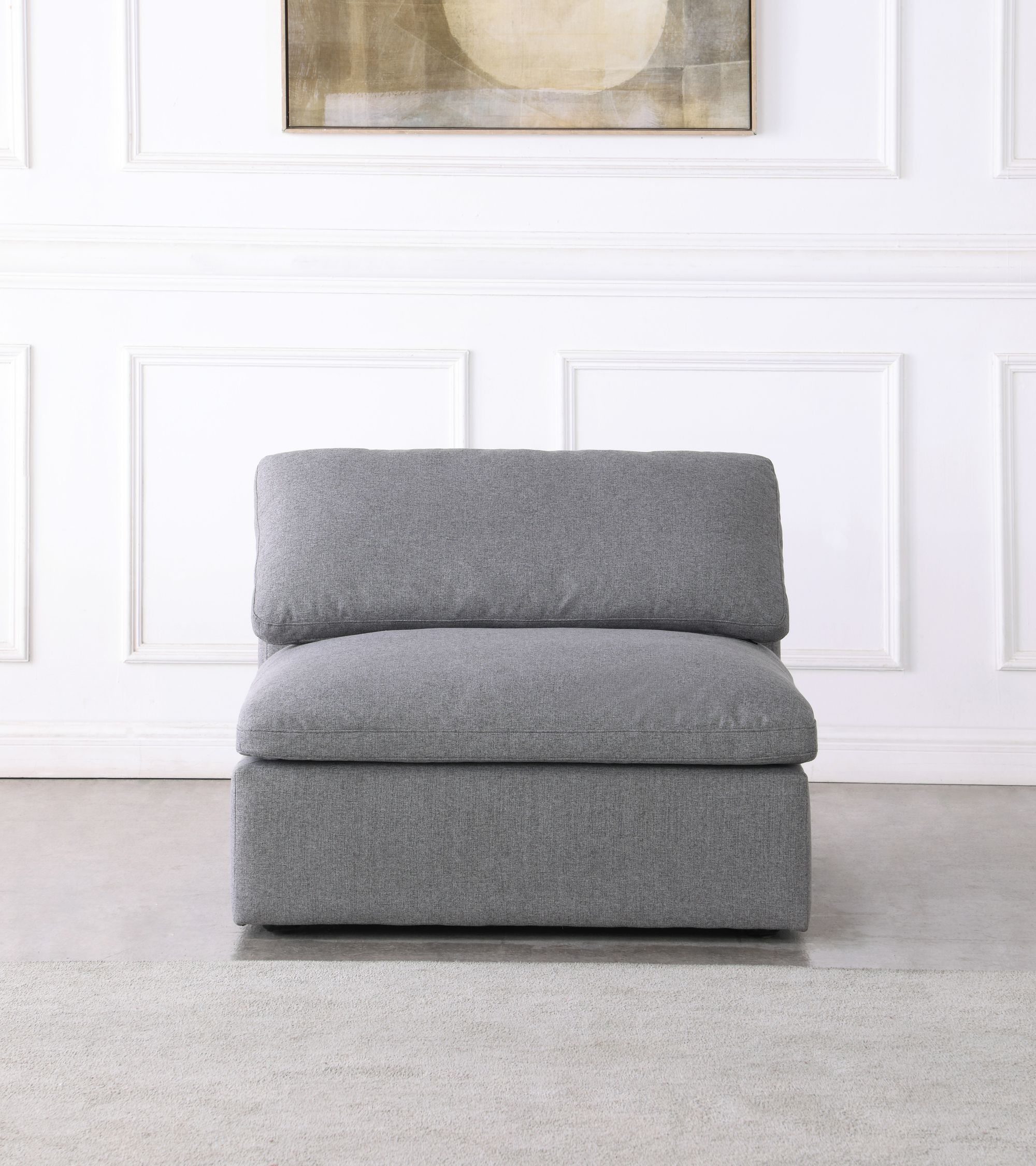 Serene Linen Fabric Deluxe Comfort Armless Chair
