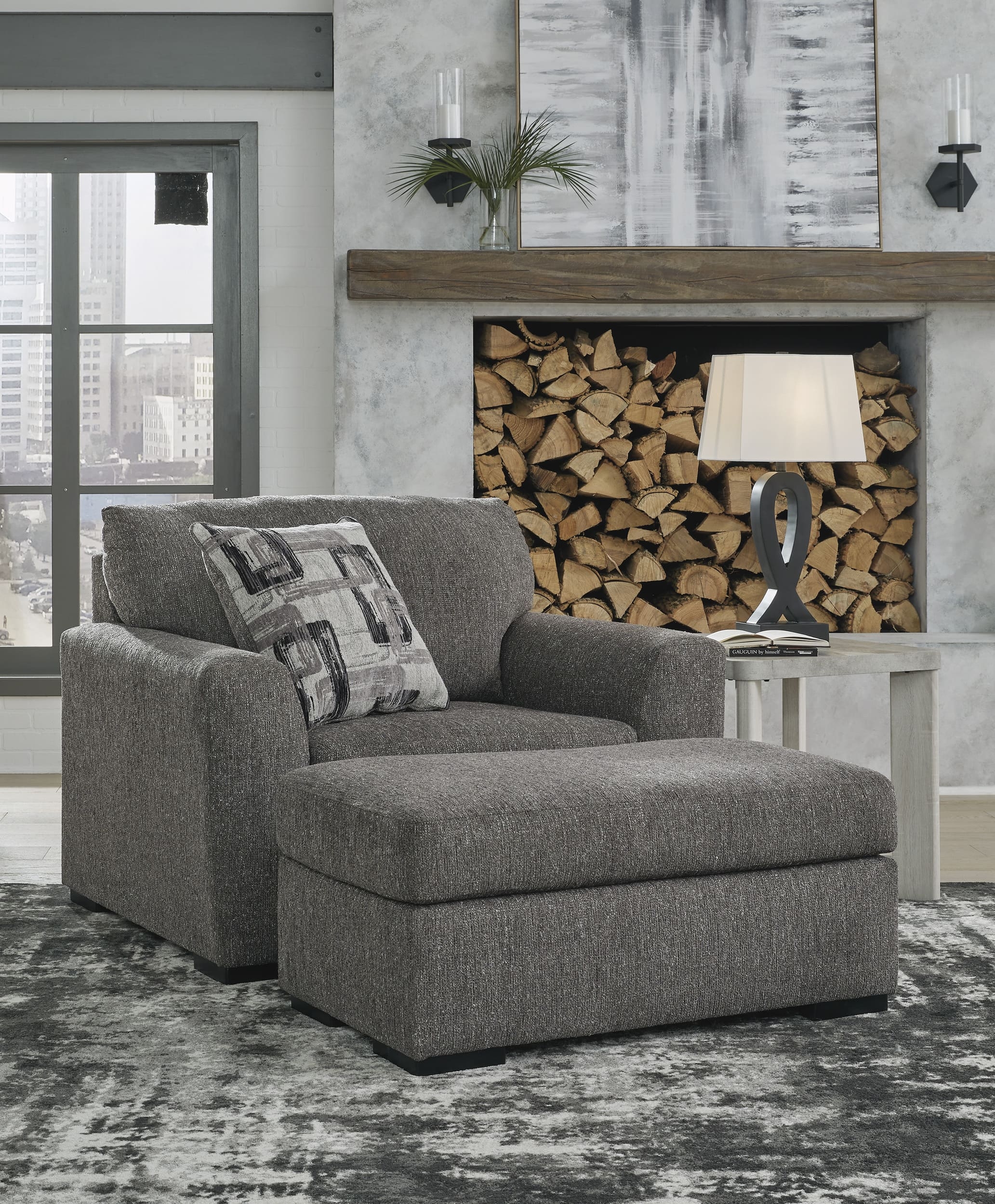 Ashley Gardiner Oversized Chair And Ottoman