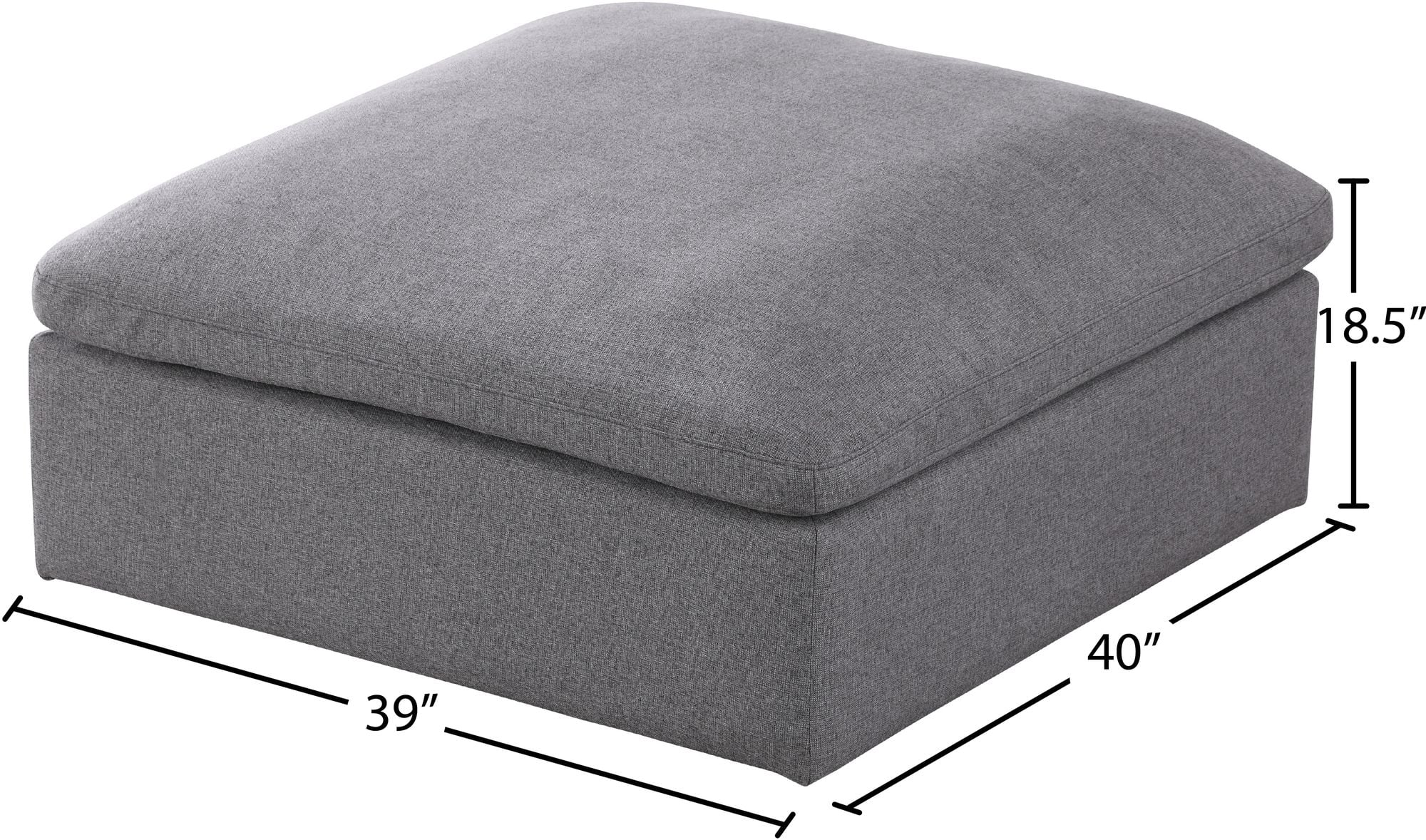 Serene Linen Fabric Deluxe Comfort Ottoman
