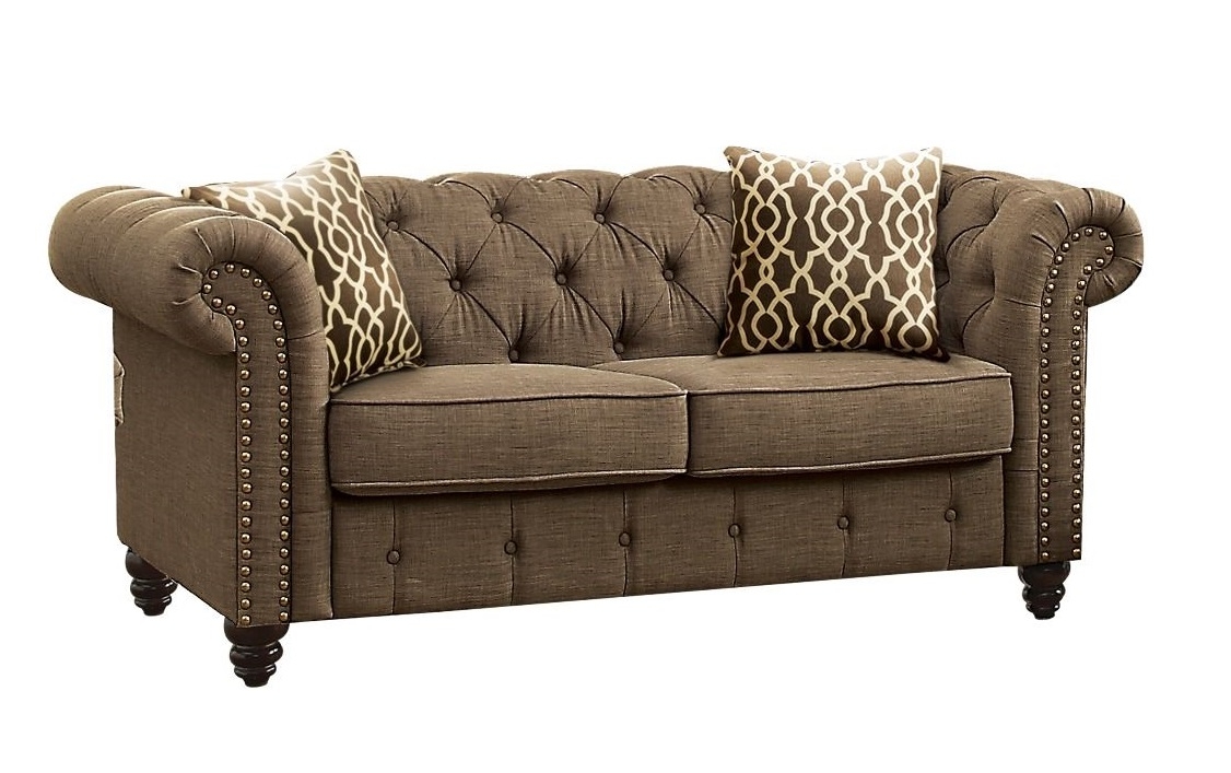 Aurelia Fabric Linen Tufted Living Room Set