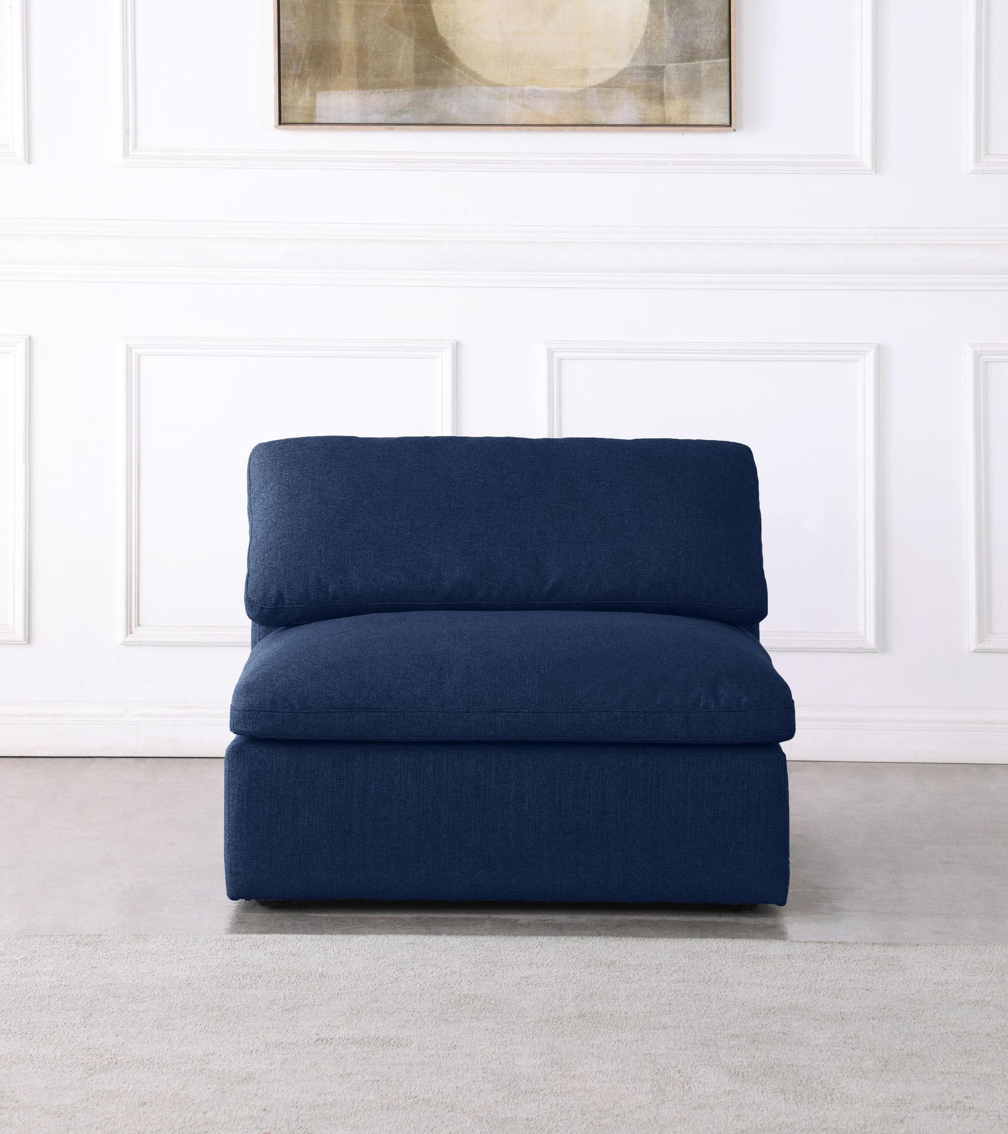 Serene Linen Fabric Deluxe Comfort Armless Chair