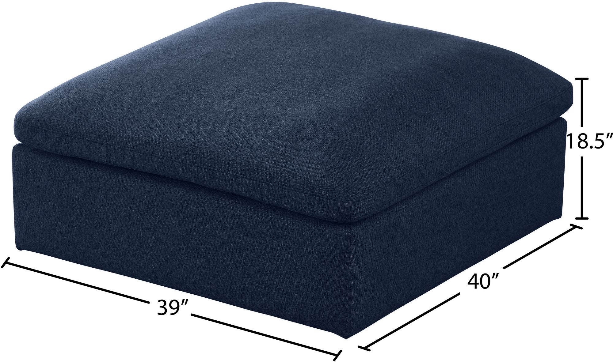 Serene Linen Fabric Deluxe Comfort Ottoman
