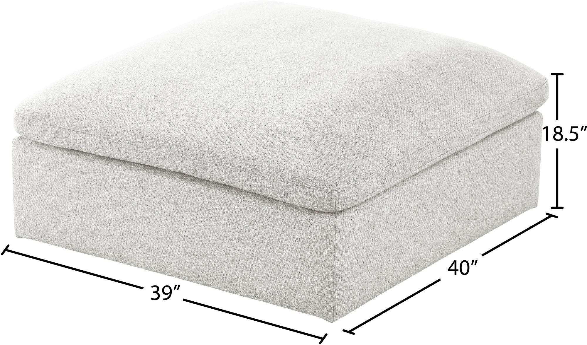 Serene Linen Fabric Deluxe Comfort Ottoman