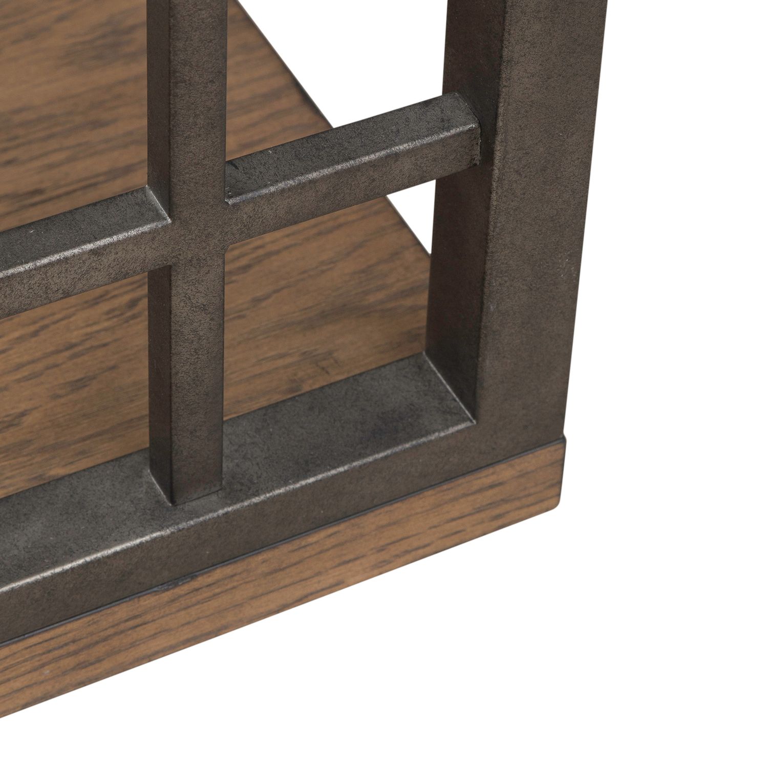 Bayhill Trellis Rectangular Glass/Wood End Table