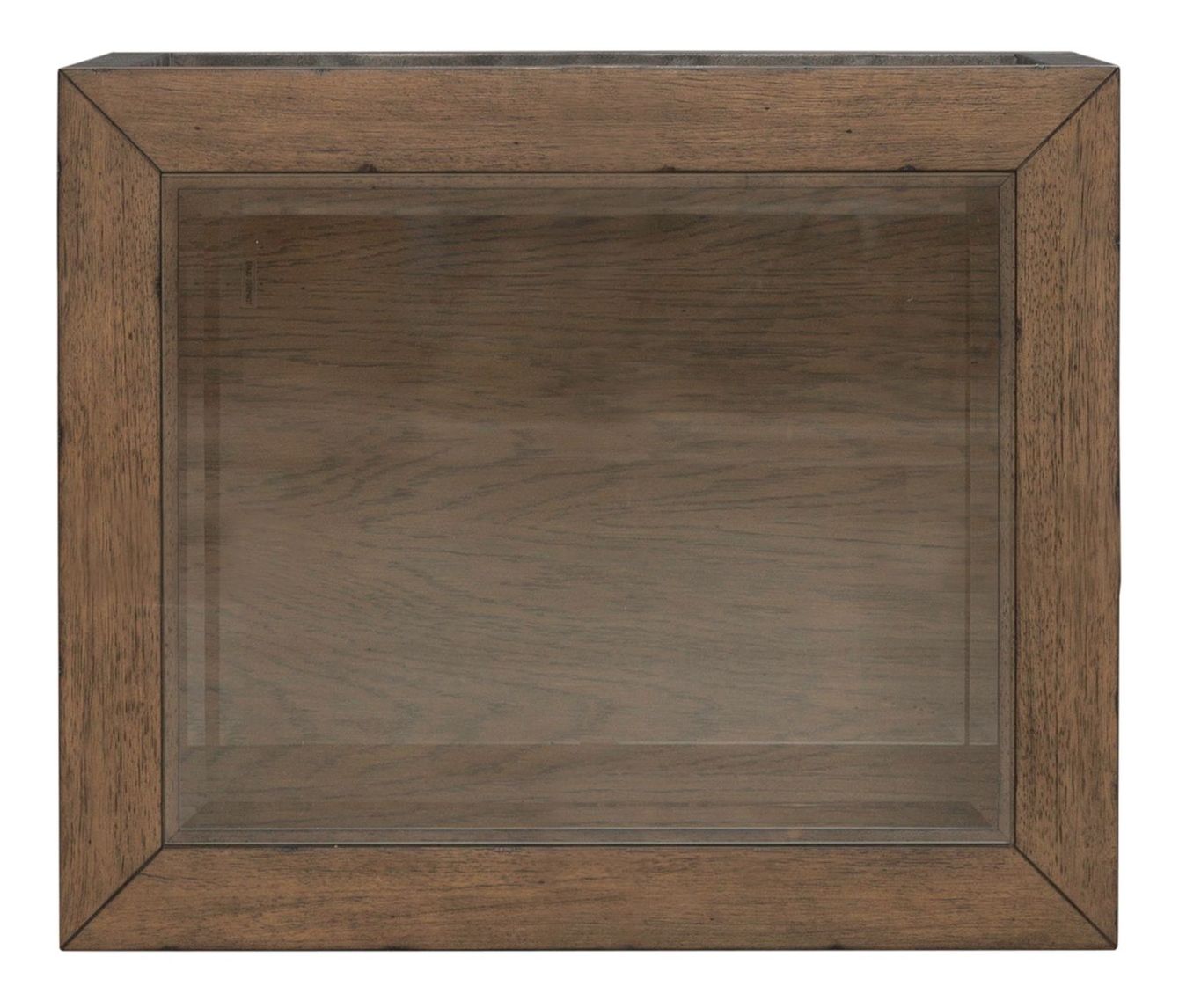 Bayhill Trellis Glass & Wood Cocktail Table | Honey Brown