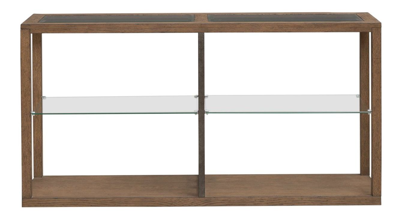 Bayhill Trellis Rectangular Glass/Wood Sofa Table