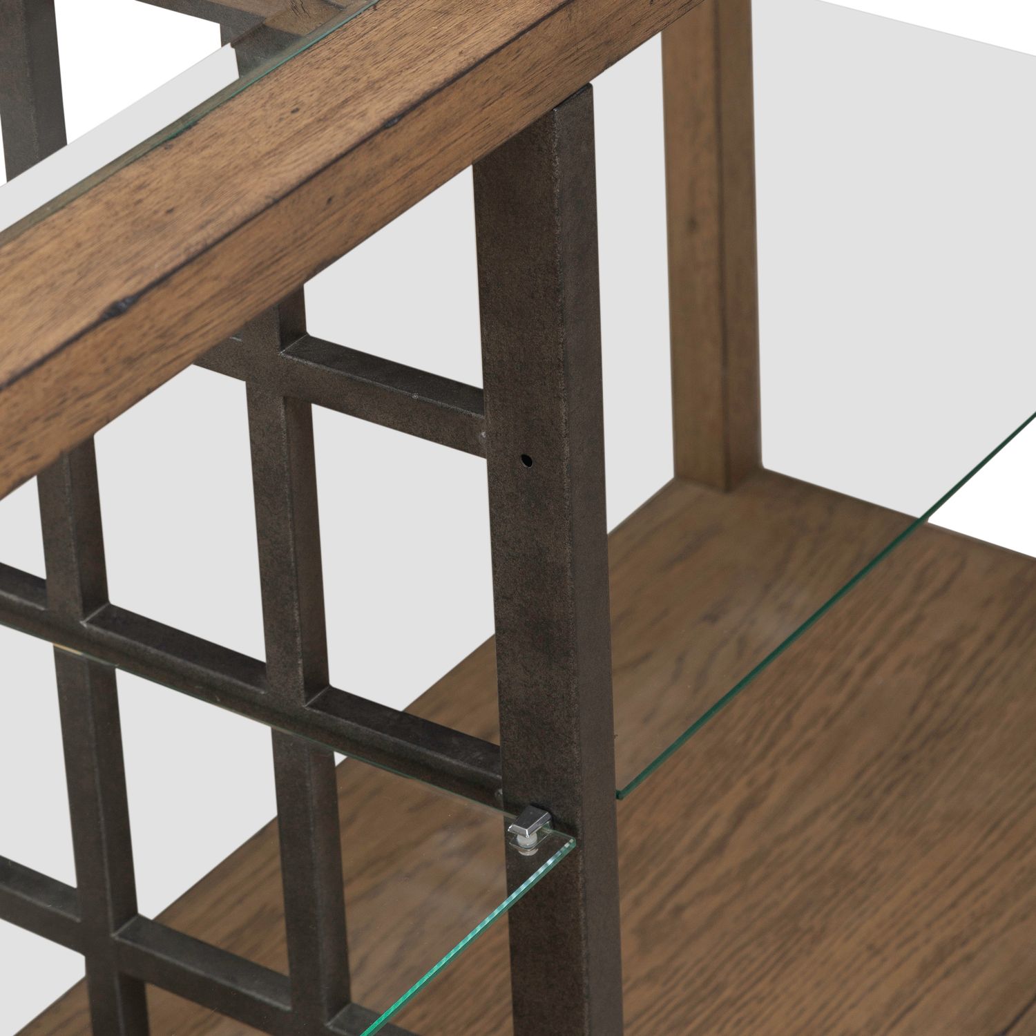 Bayhill Trellis Rectangular Glass/Wood Sofa Table