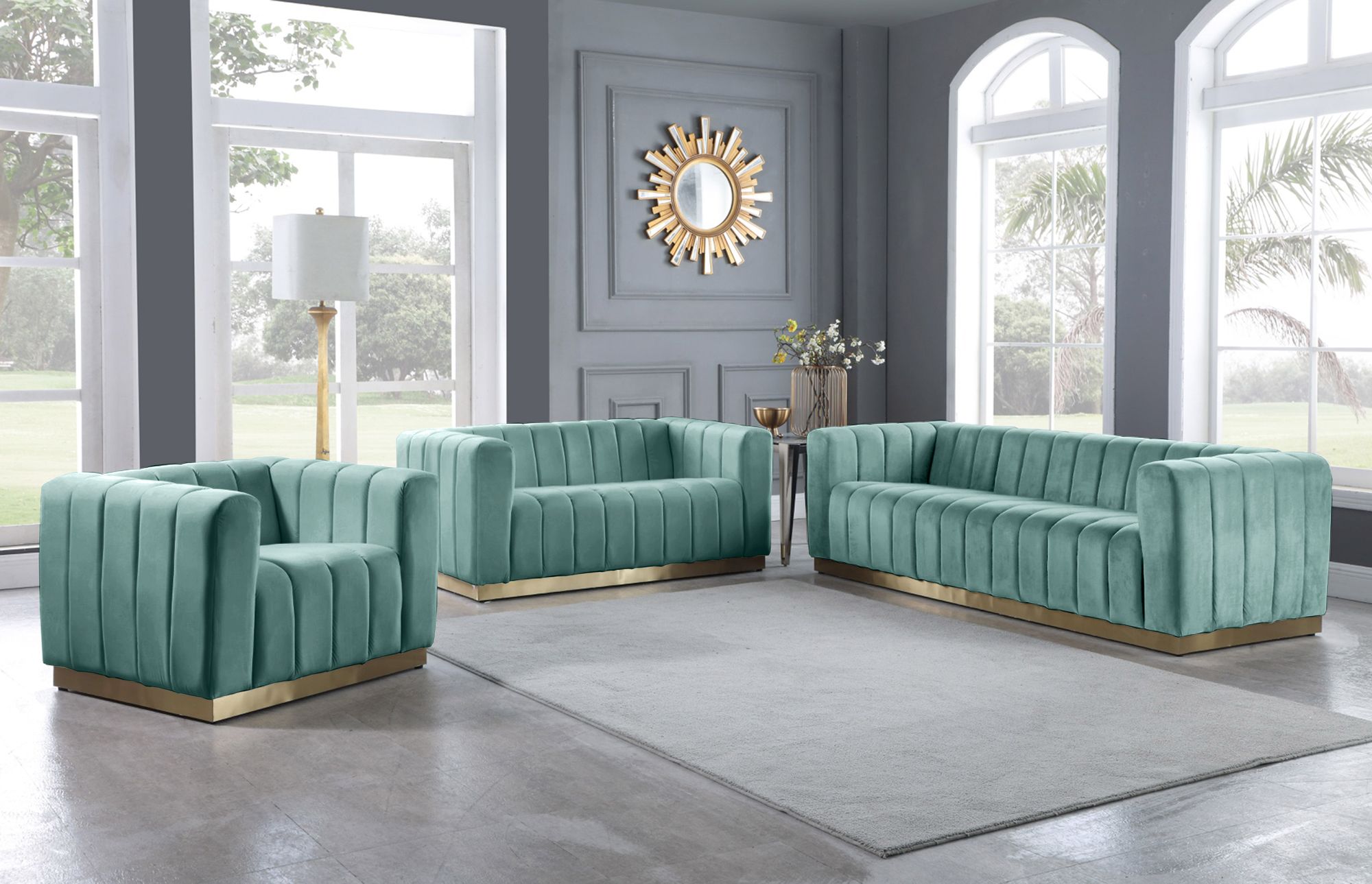 Marlon Velvet Loveseat
