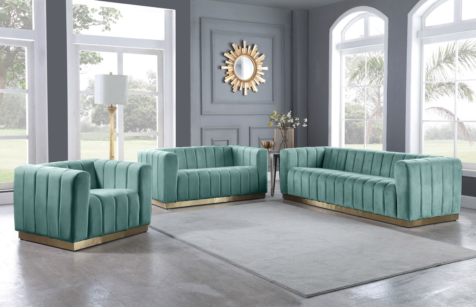 Marlon Velvet Loveseat
