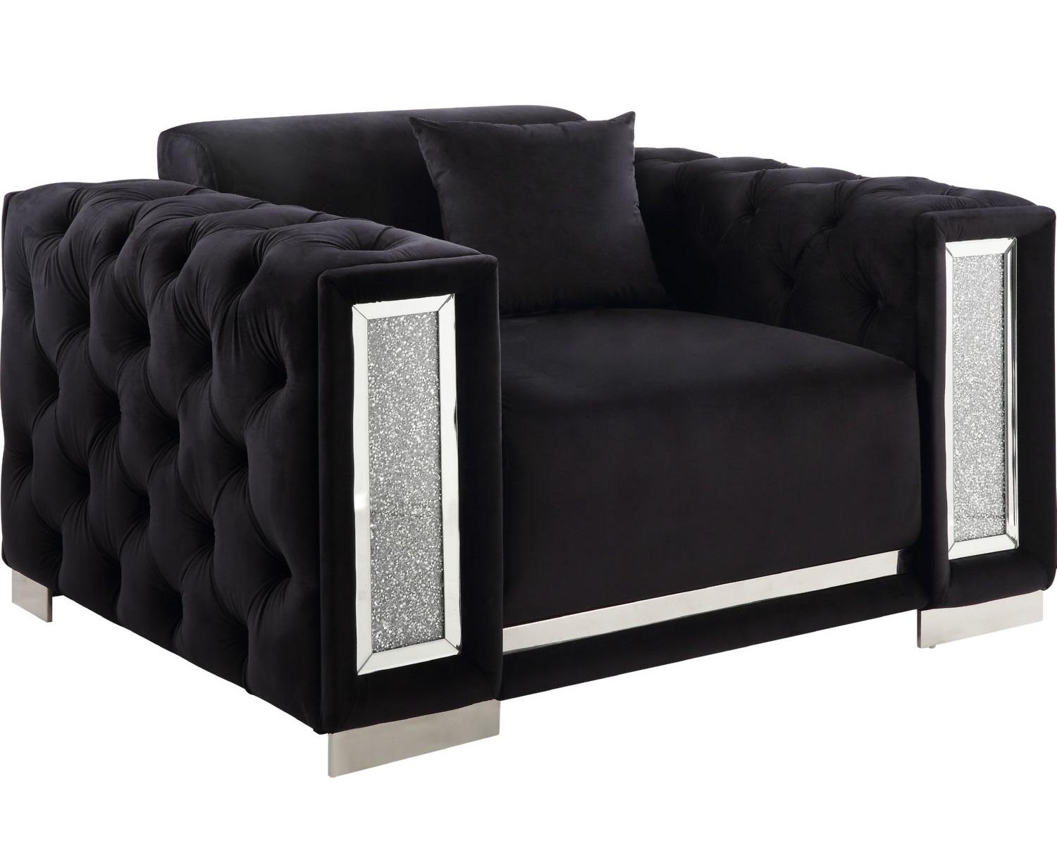 Trislar Velvet Tufted Living Room Set w/Mirror Inserts
