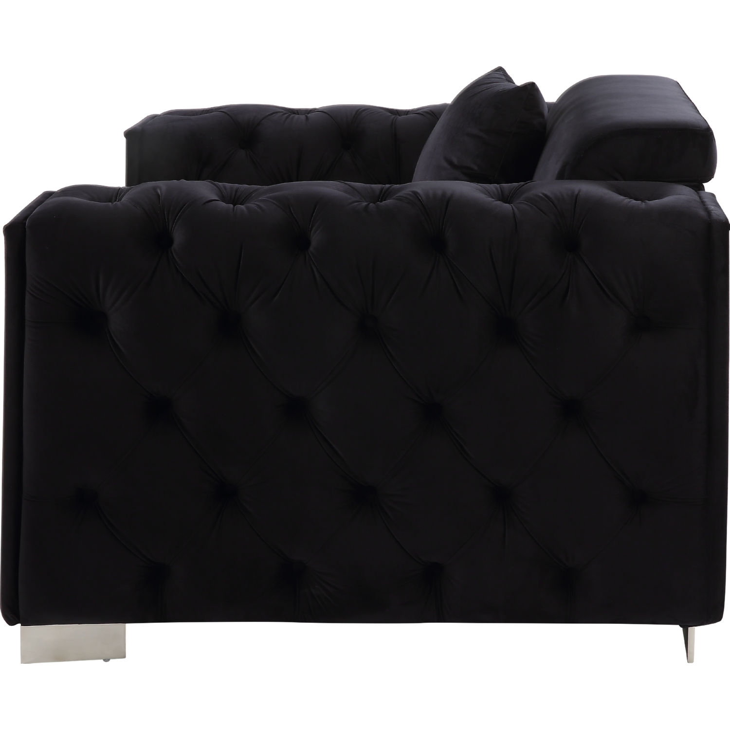 Trislar Velvet Tufted Living Room Set w/Mirror Inserts