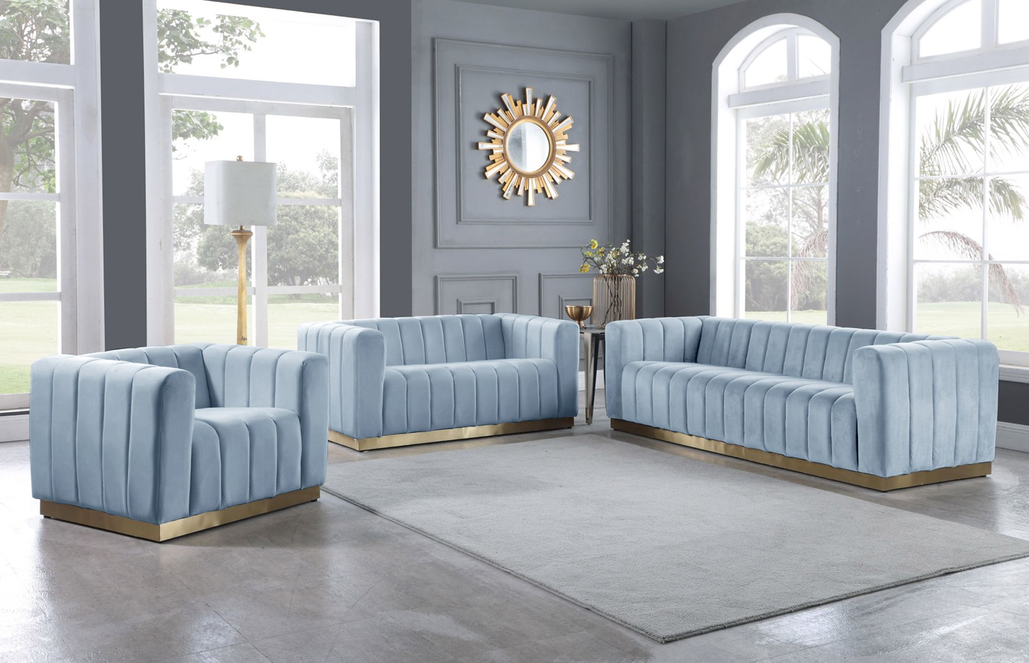 Marlon Velvet Loveseat