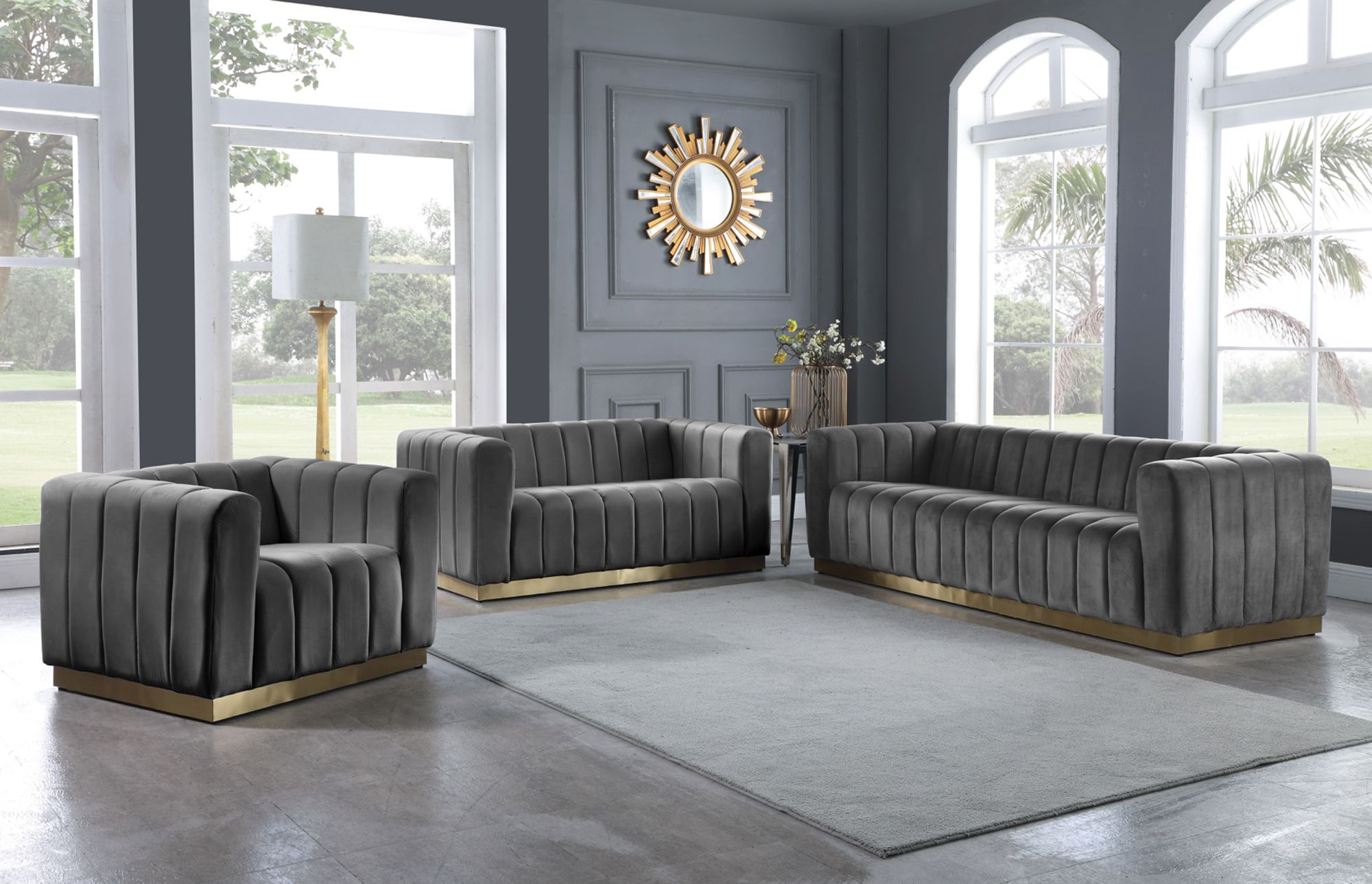 Marlon Velvet Loveseat