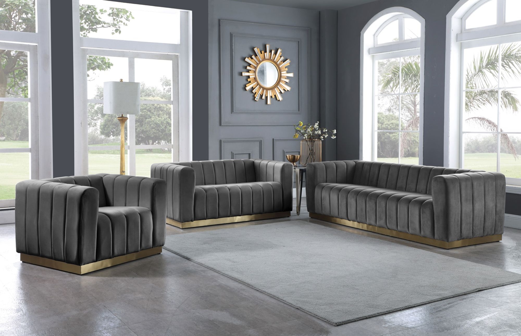 Marlon Velvet Loveseat