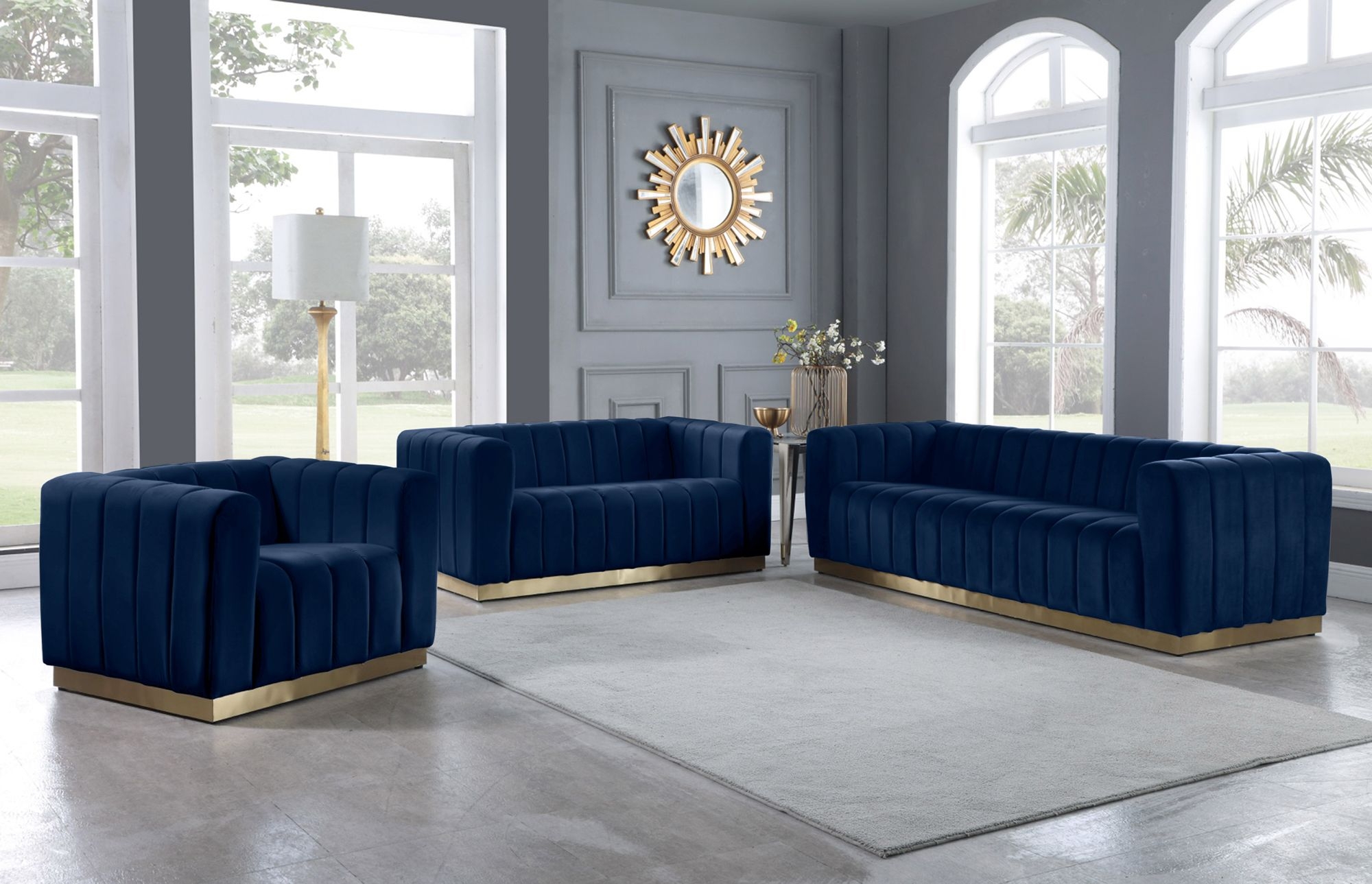 Marlon Velvet Sofa