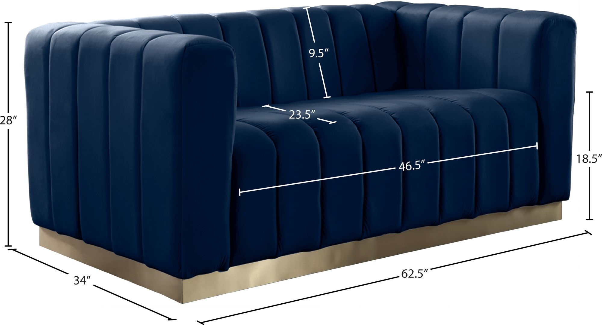 Marlon Velvet Loveseat