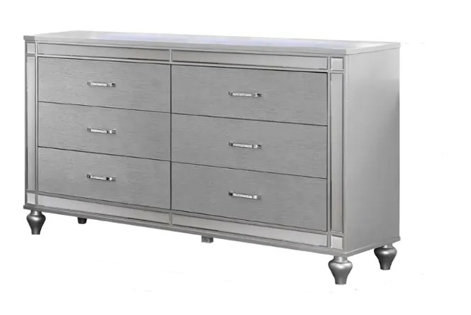 Complete 5 PC LED bedroom set made of wood