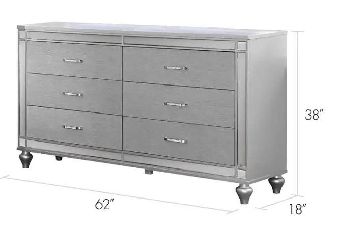 SM Calipso Wood Dresser w/6 Drawers