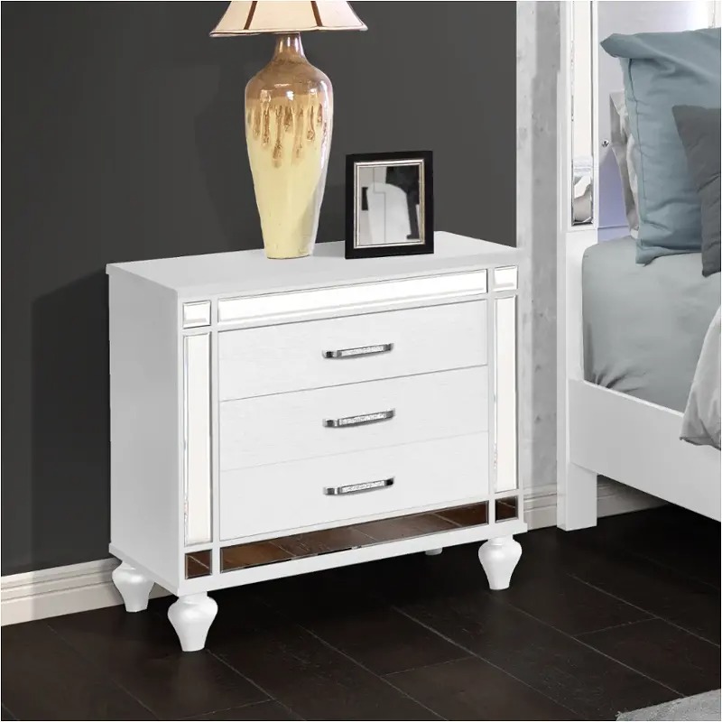 SM Calipso Wood/Velvet Padding Bedroom Set w/Led